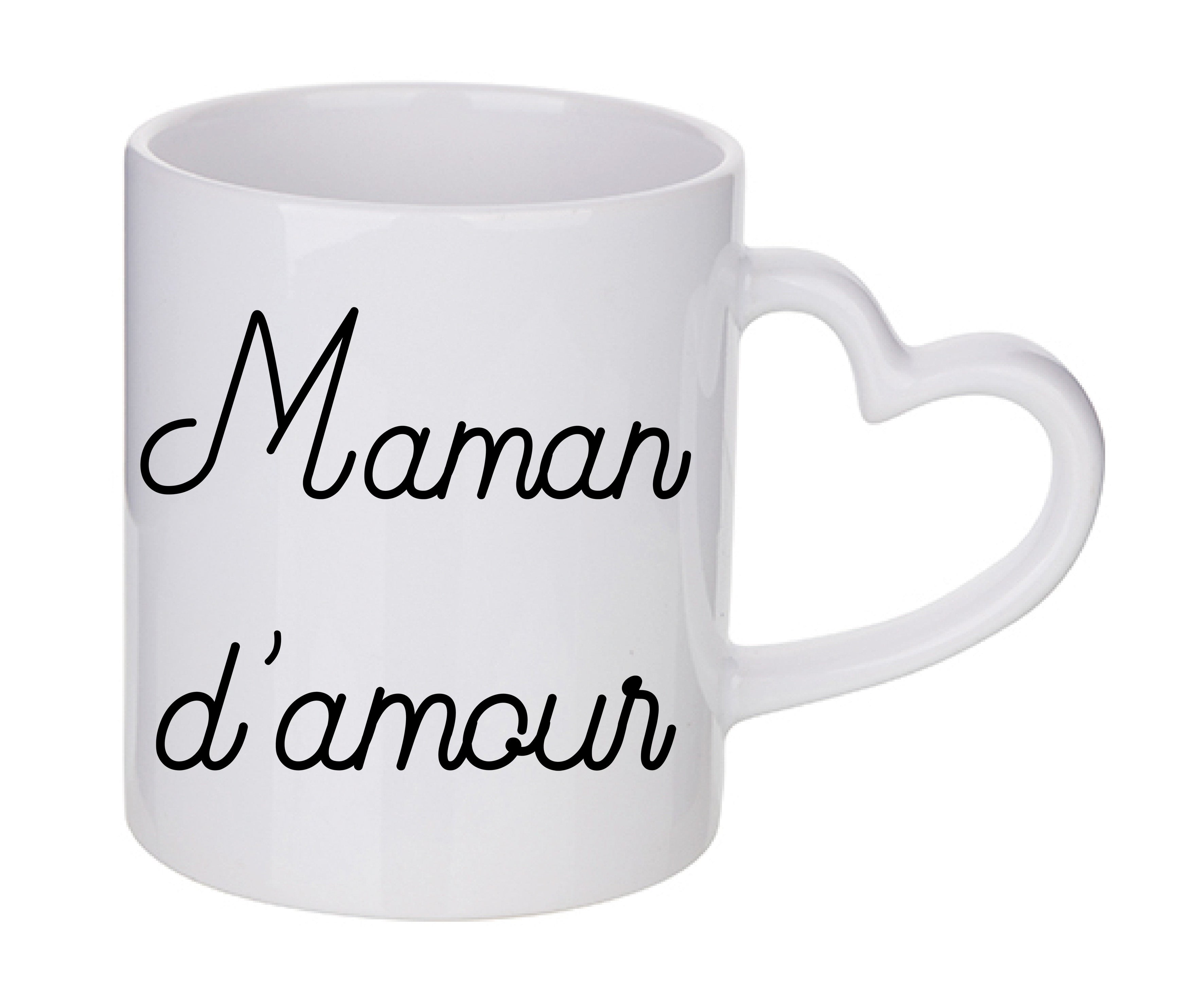 Mug coeur personnalisé Maman d'amour