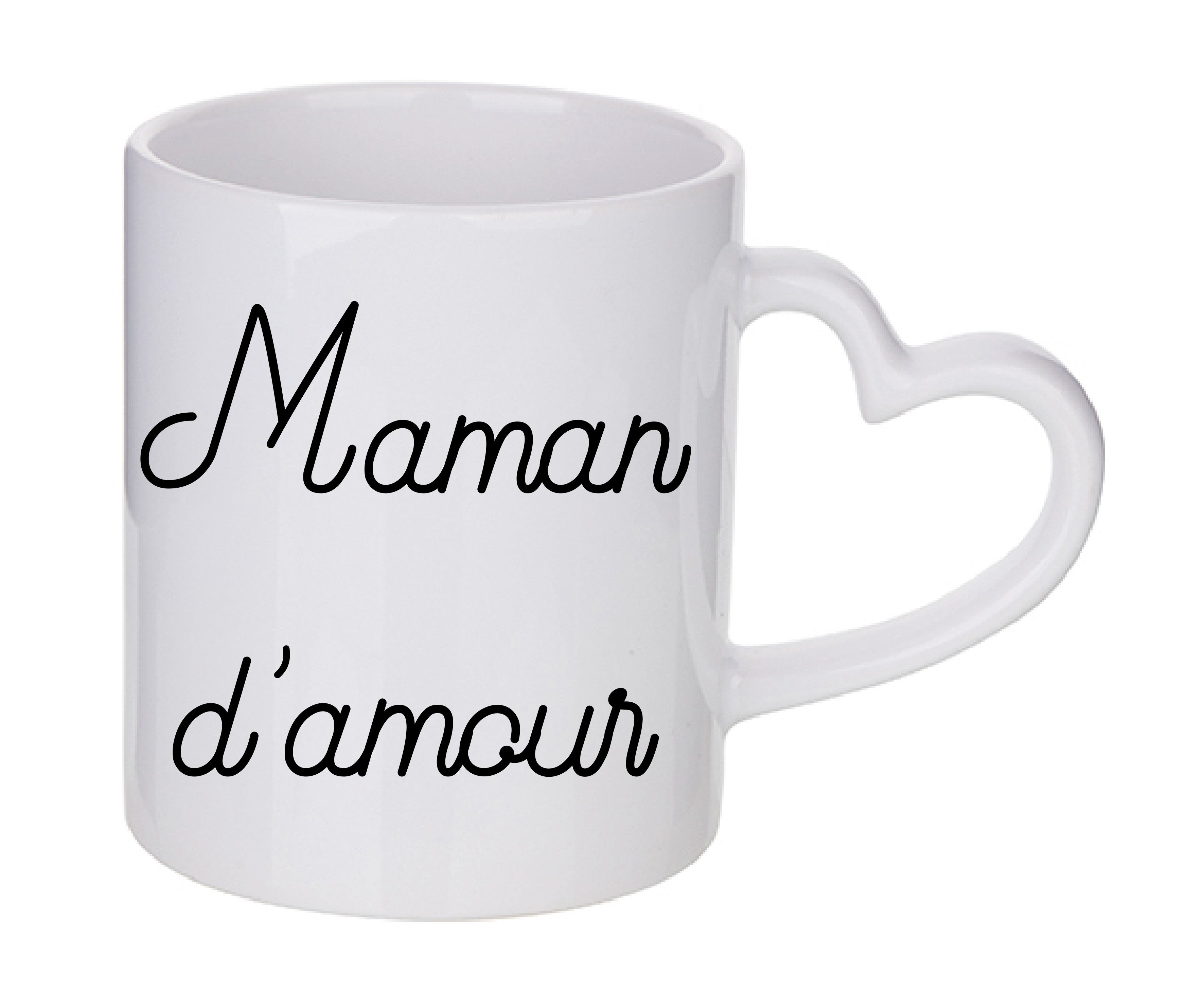 Mug coeur personnalisé Maman d'amour 2