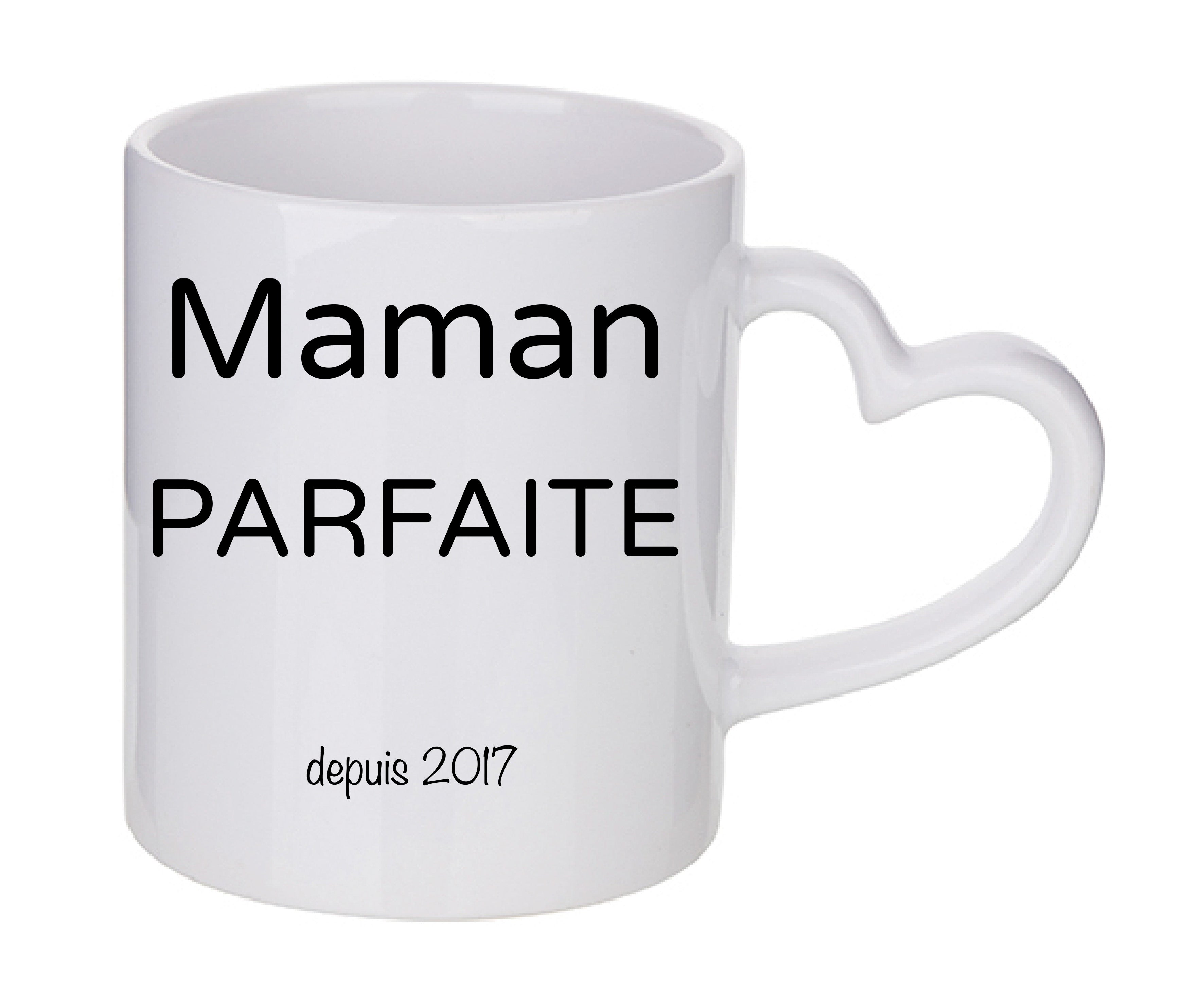 Mug coeur personnalisé Maman parfaite à personnaliser