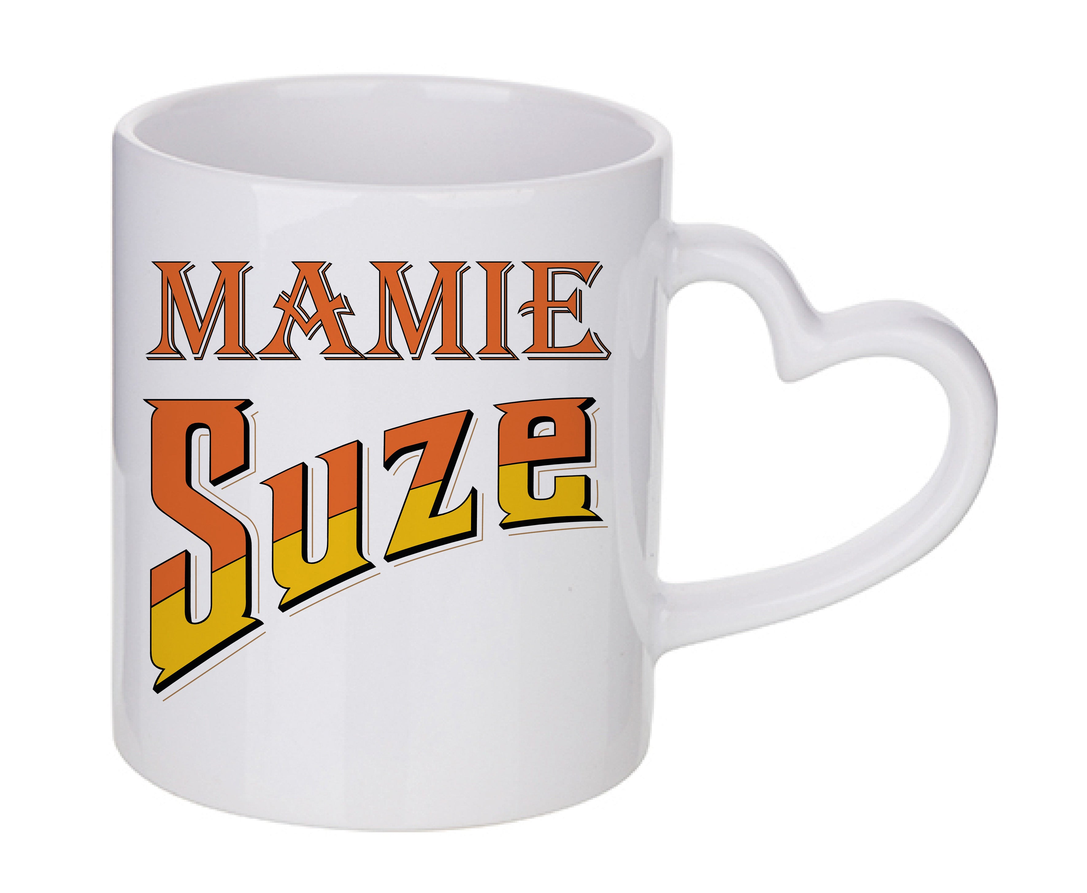 Mug coeur personnalisé Mamie Suze