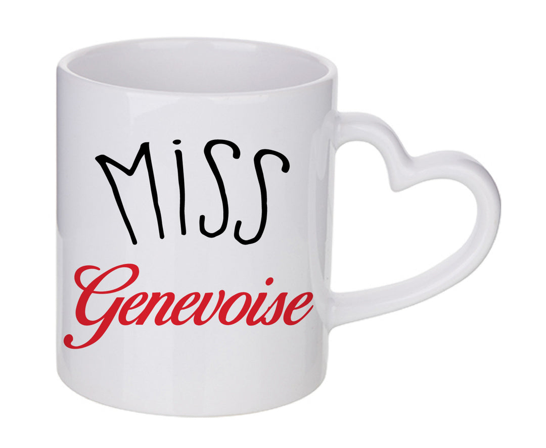 Mug coeur personnalisé Miss-genevoise