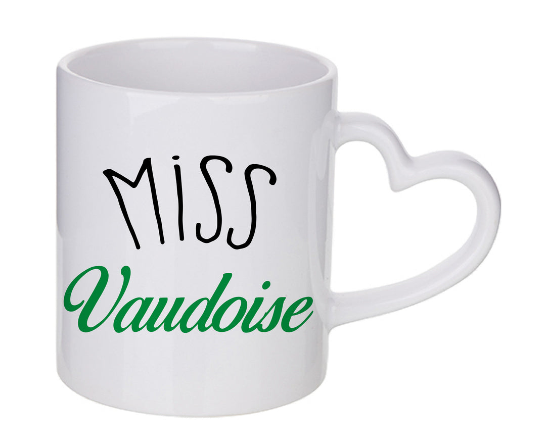Mug coeur personnalisé Miss Vaudoise