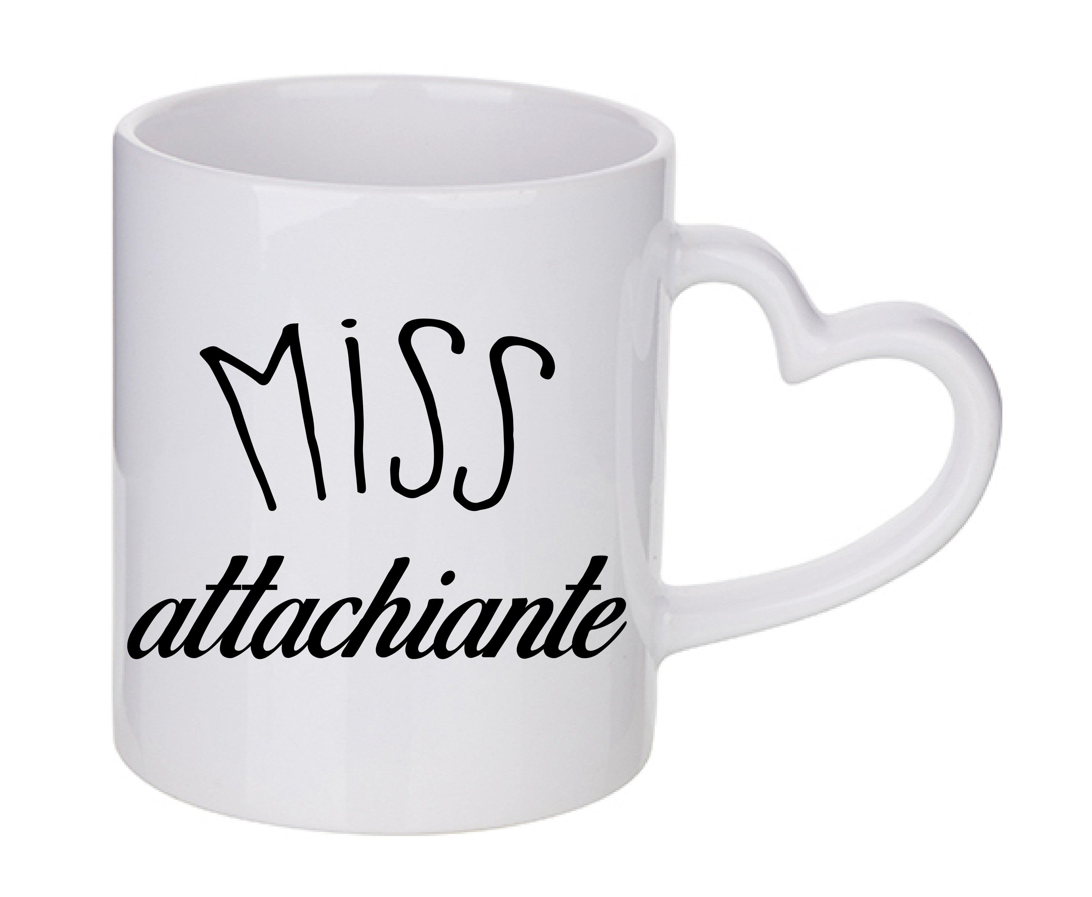 Mug coeur personnalisé Miss attachiante