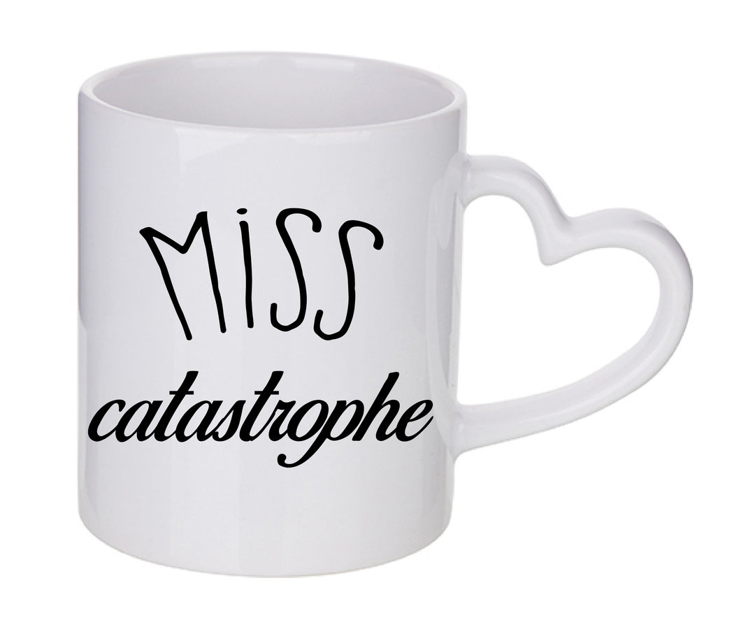 Mug coeur personnalisé Miss catastrophe