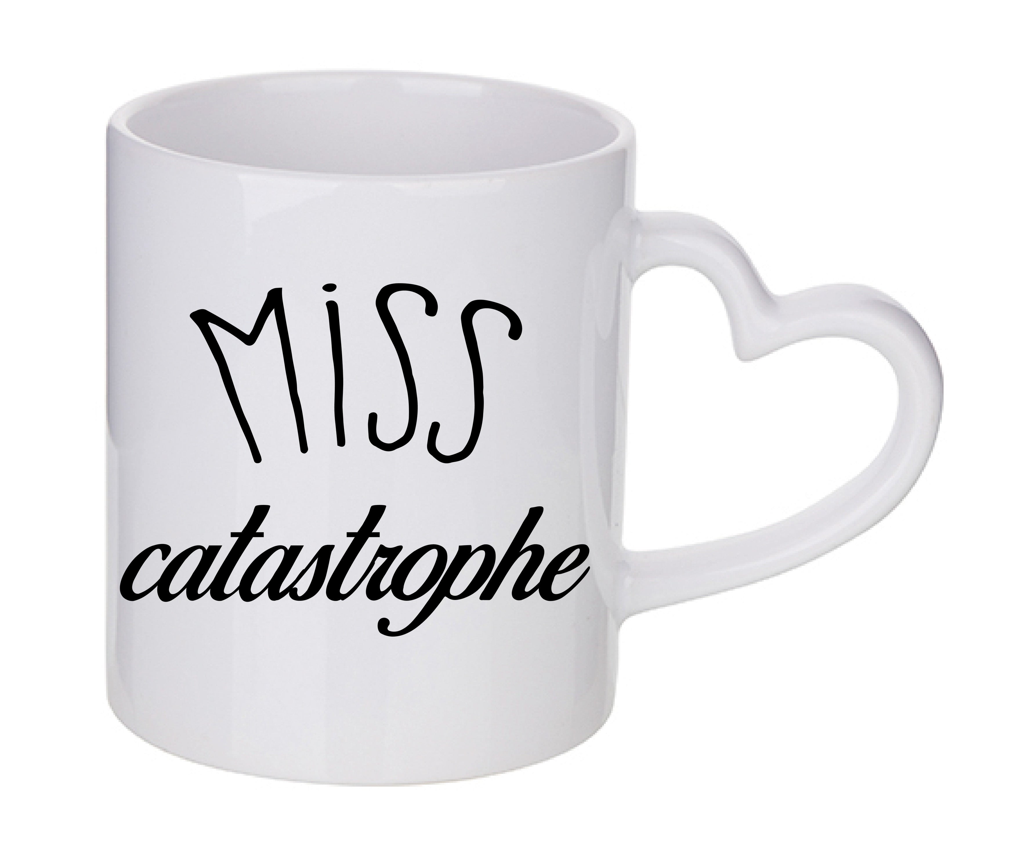 Mug coeur personnalisé Miss catastrophe