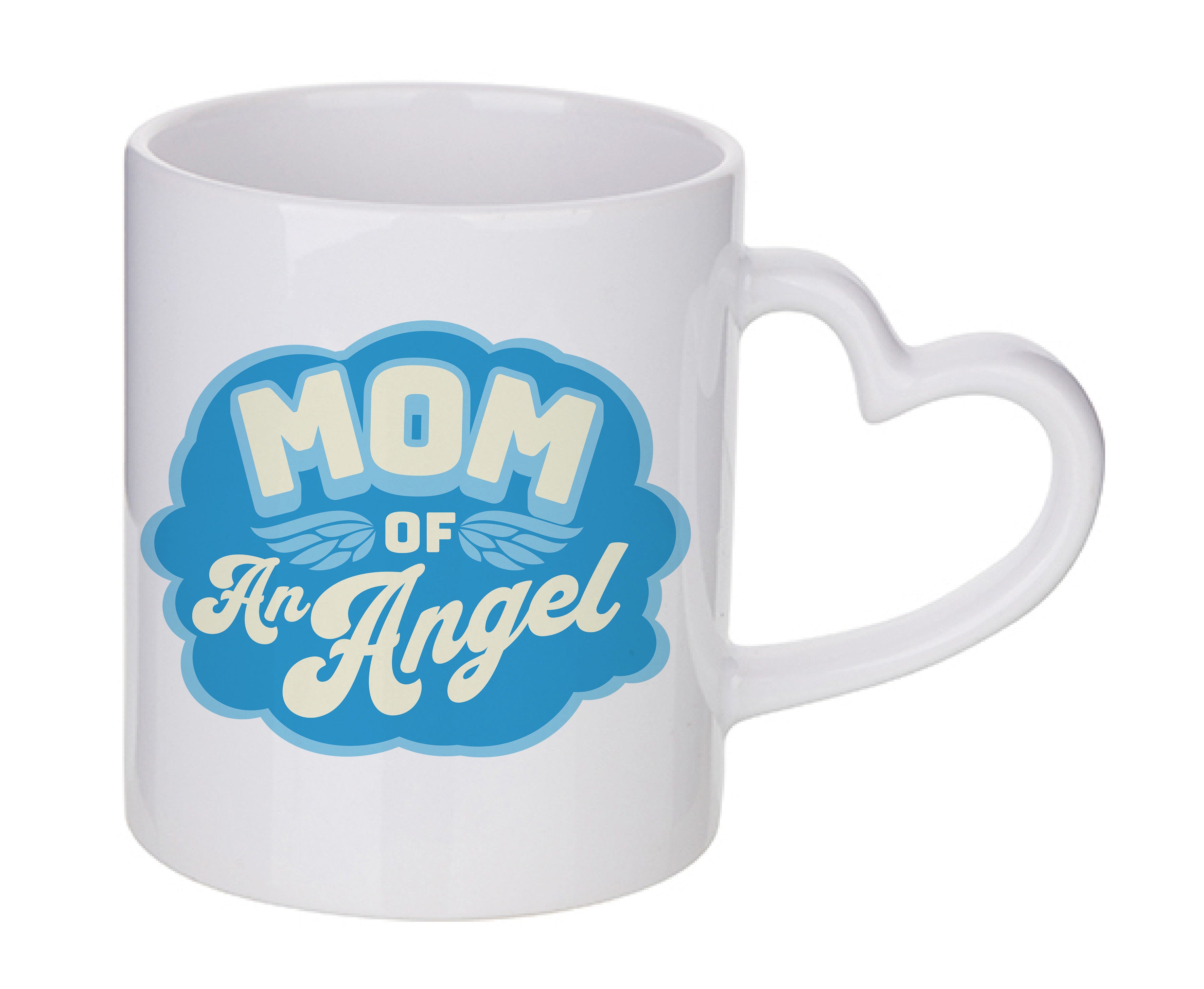 Mug coeur personnalisé Mom of an angel
