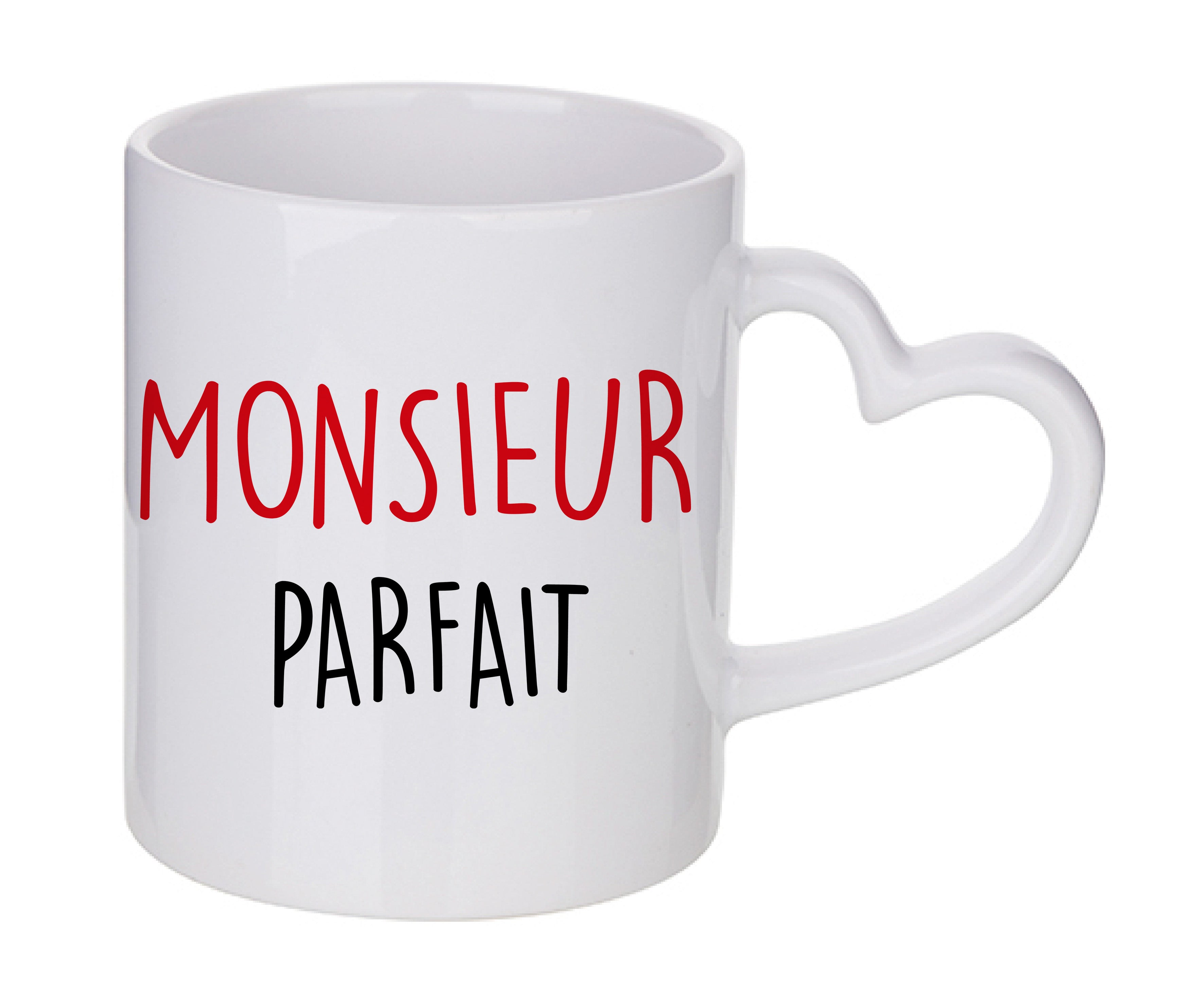 Mug coeur personnalisé Monsieur parfait