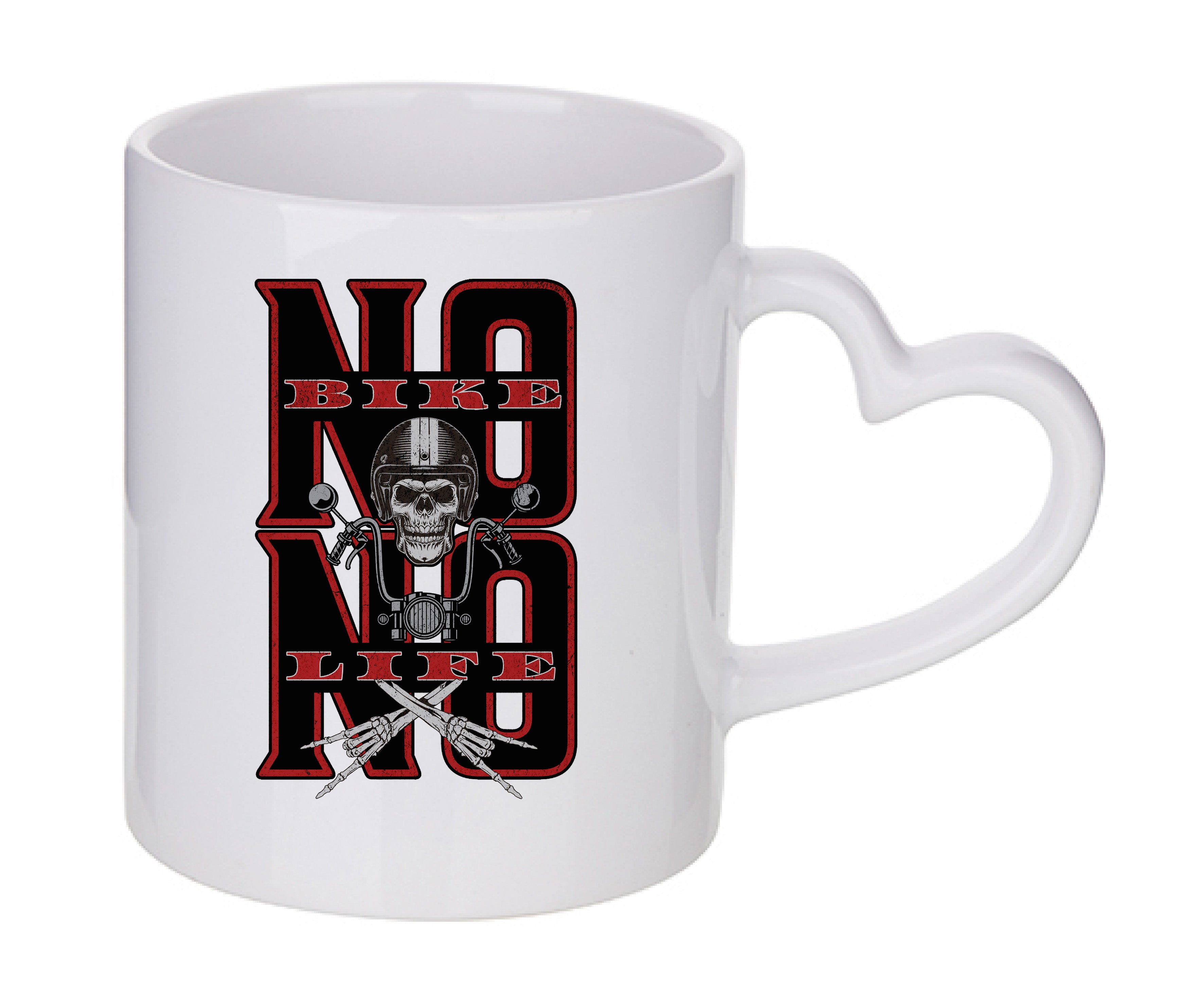 Mug coeur personnalisé No bike no life
