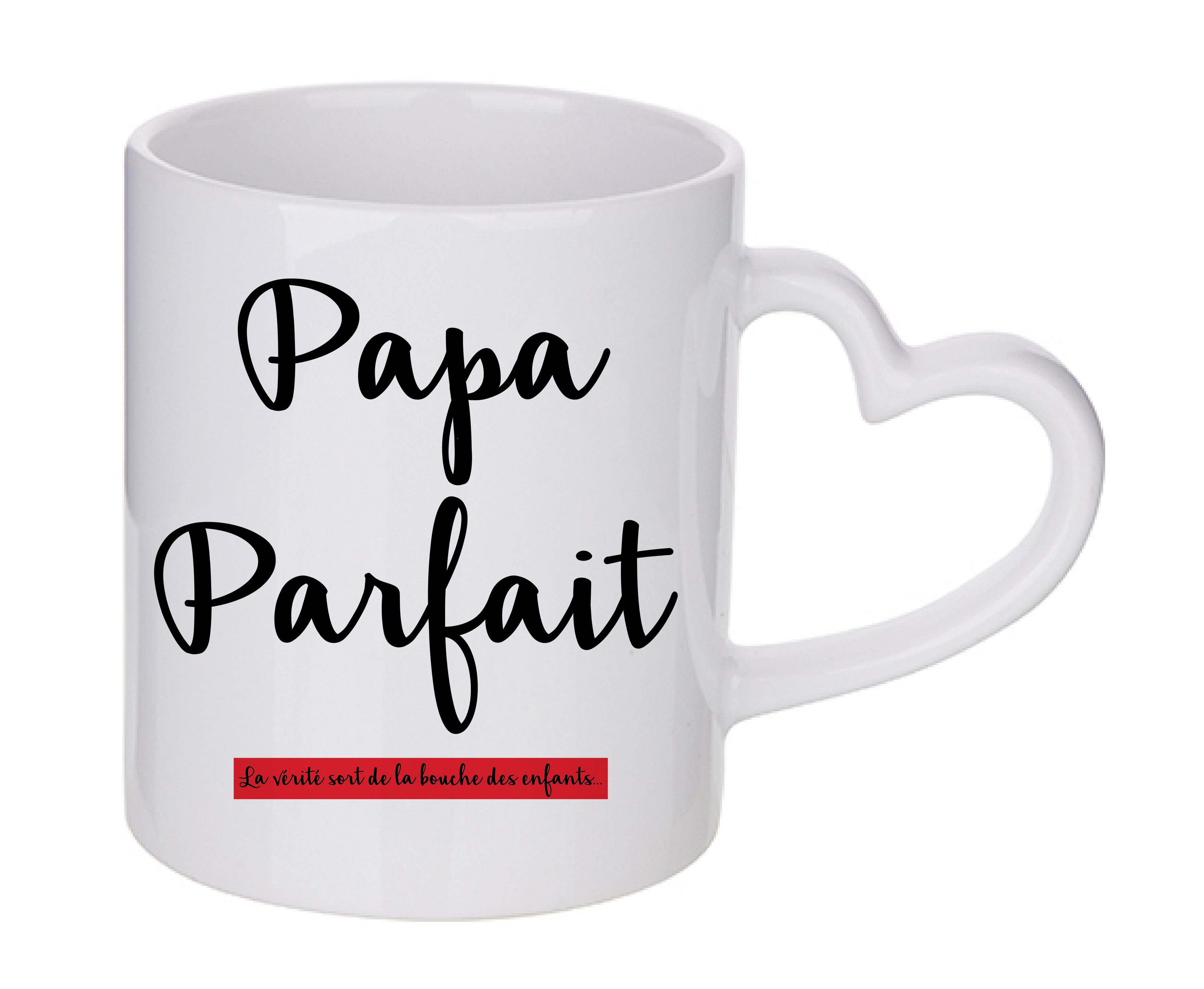 Mug coeur personnalisé Papa parfait