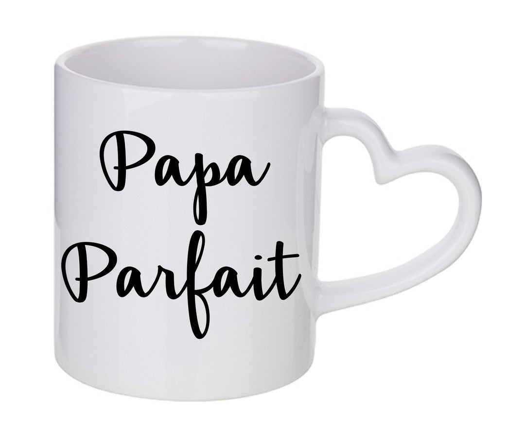 Mug coeur personnalisé Papa parfait 2