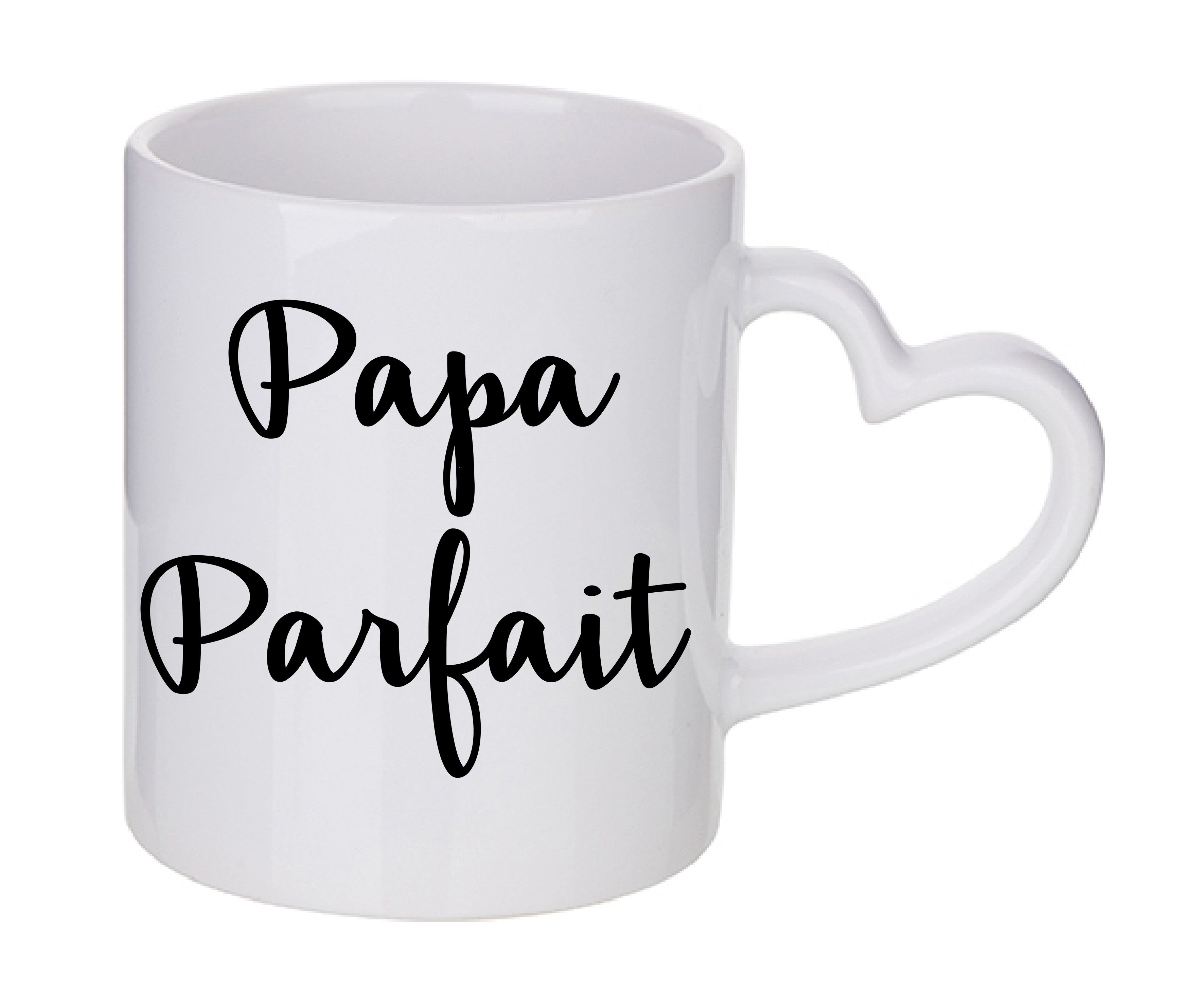 Mug coeur personnalisé Papa parfait 2