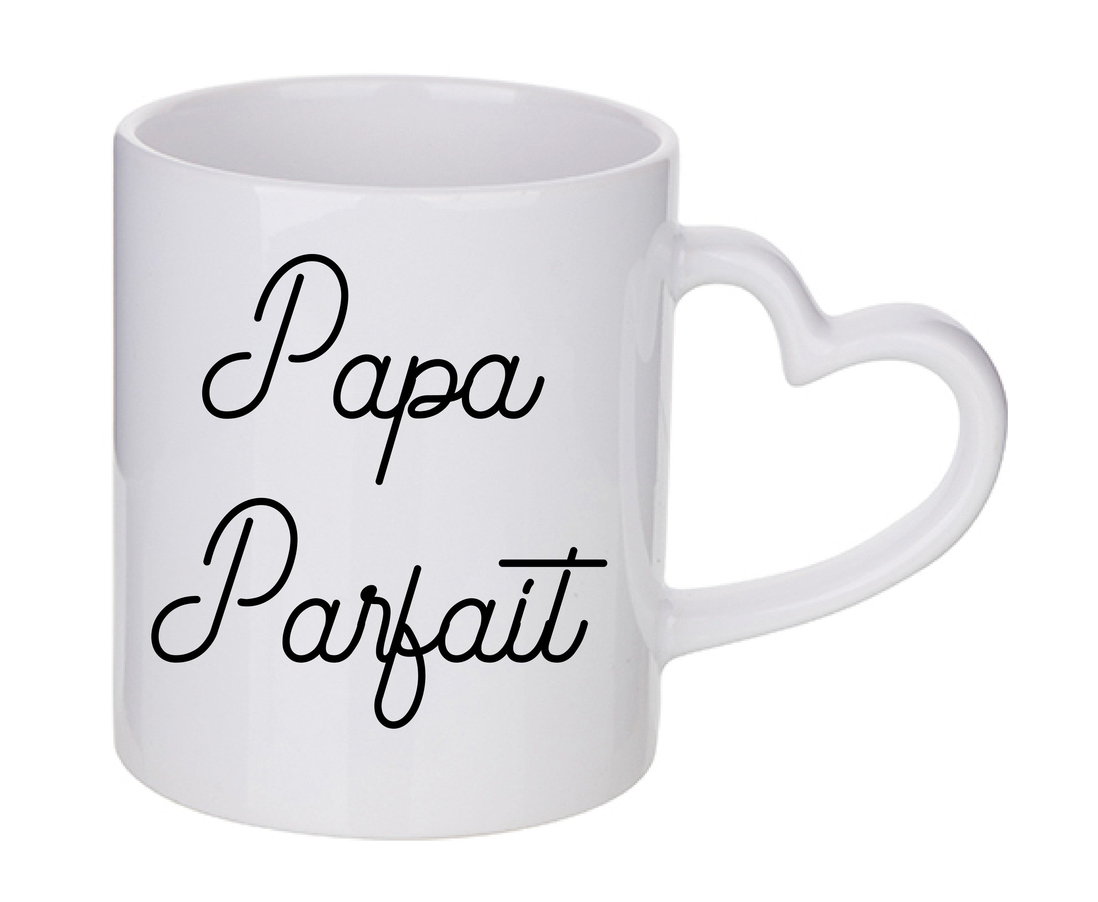 Mug coeur personnalisé Papa parfait V2