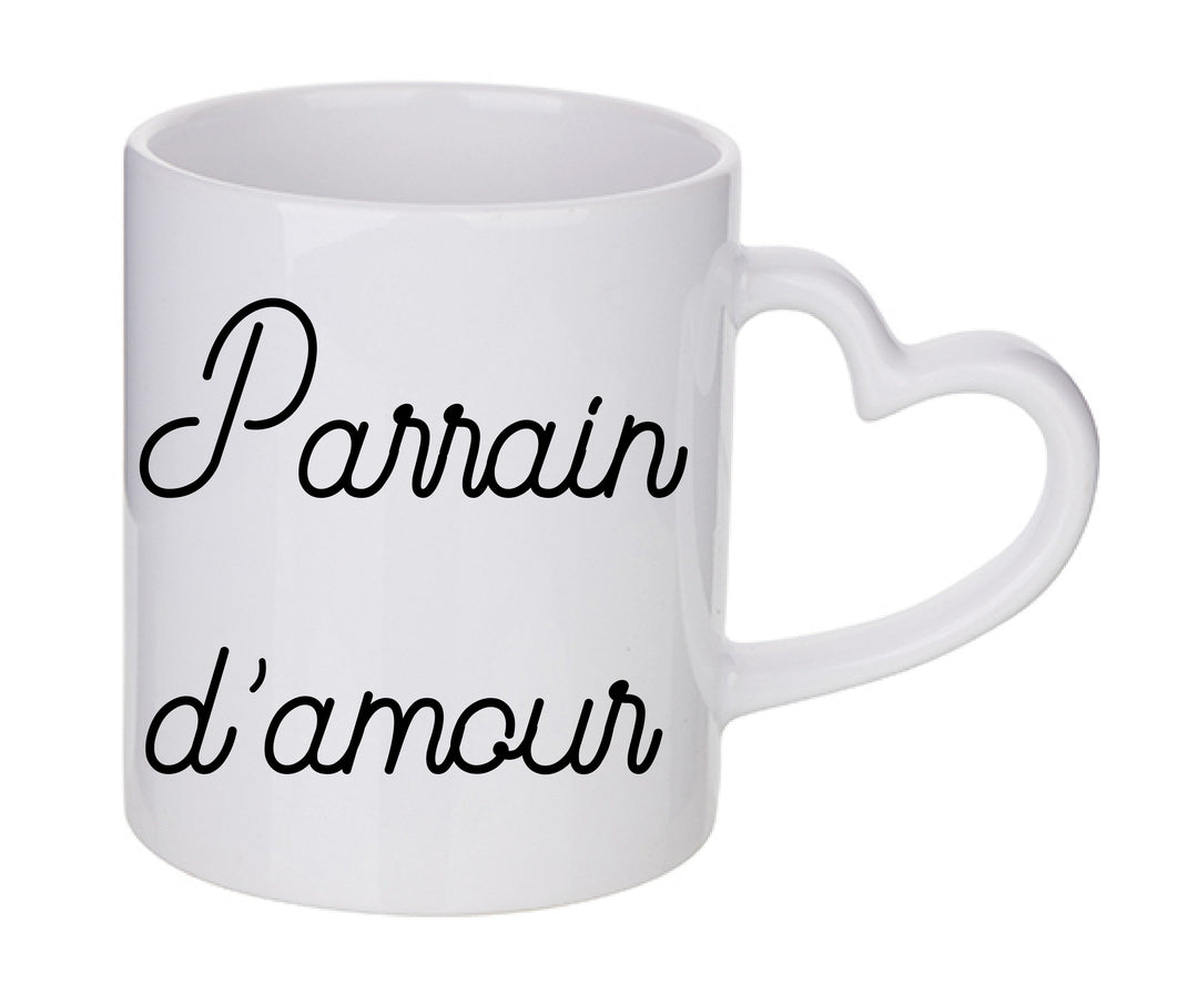 Mug coeur personnalisé Parrain d'amour
