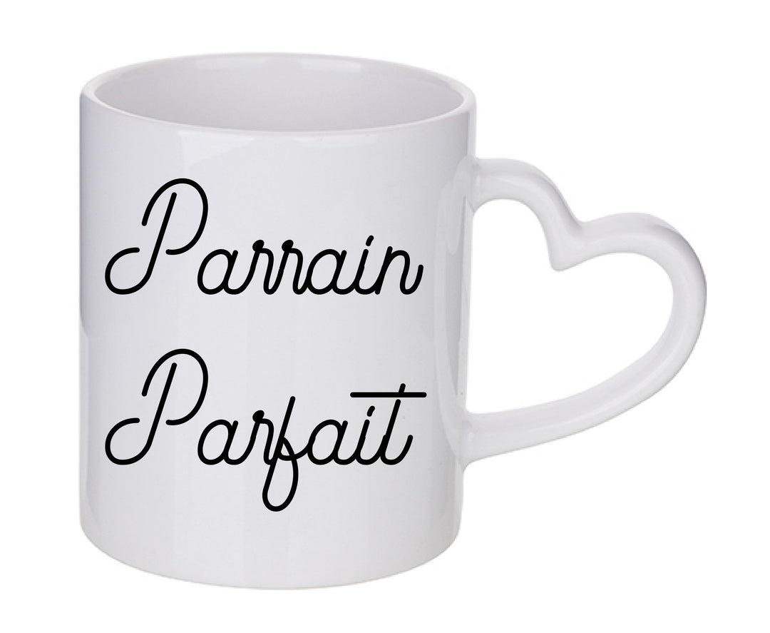 Mug coeur personnalisé Parrain parfait