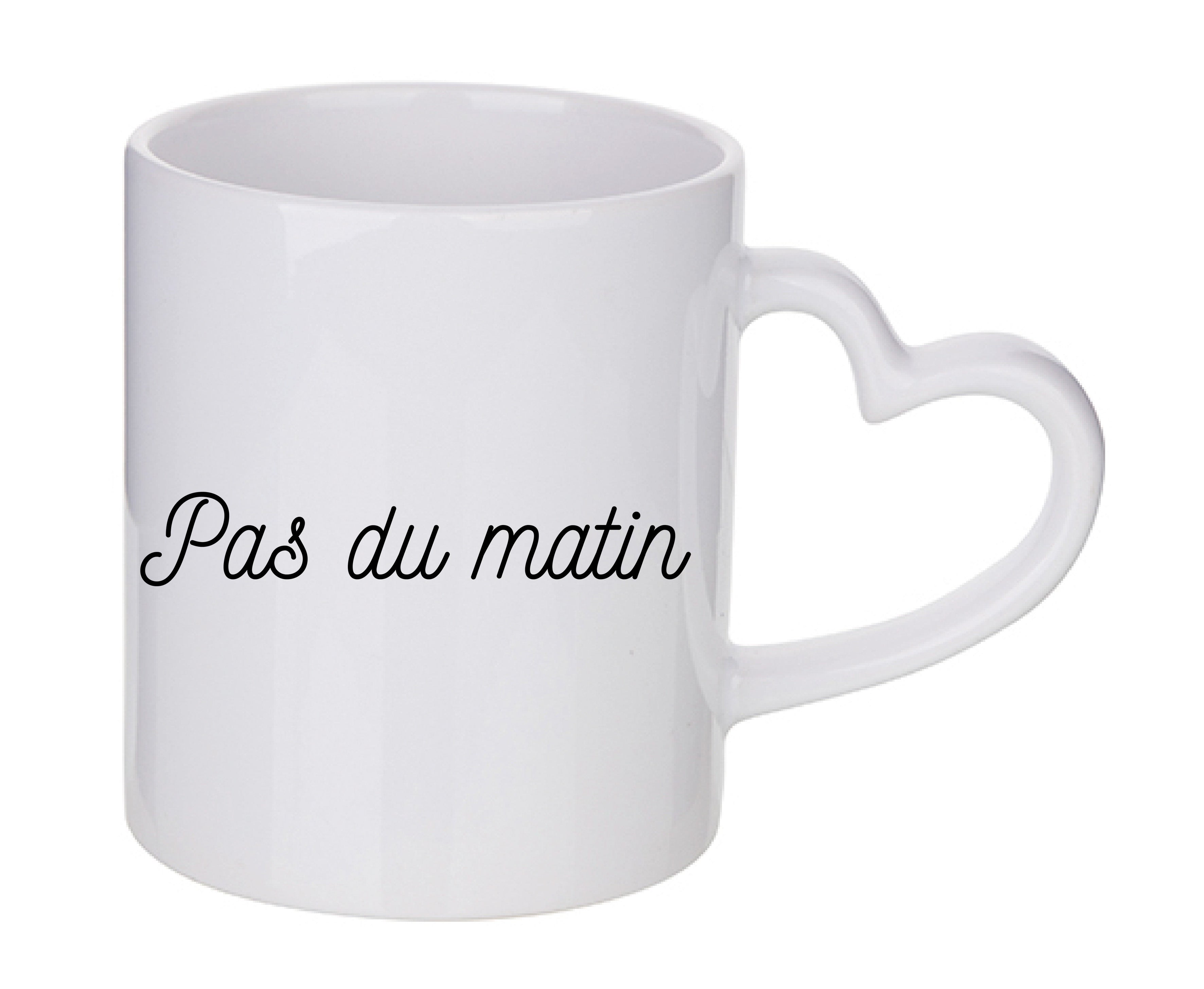 Mug coeur personnalisé Pas du matin
