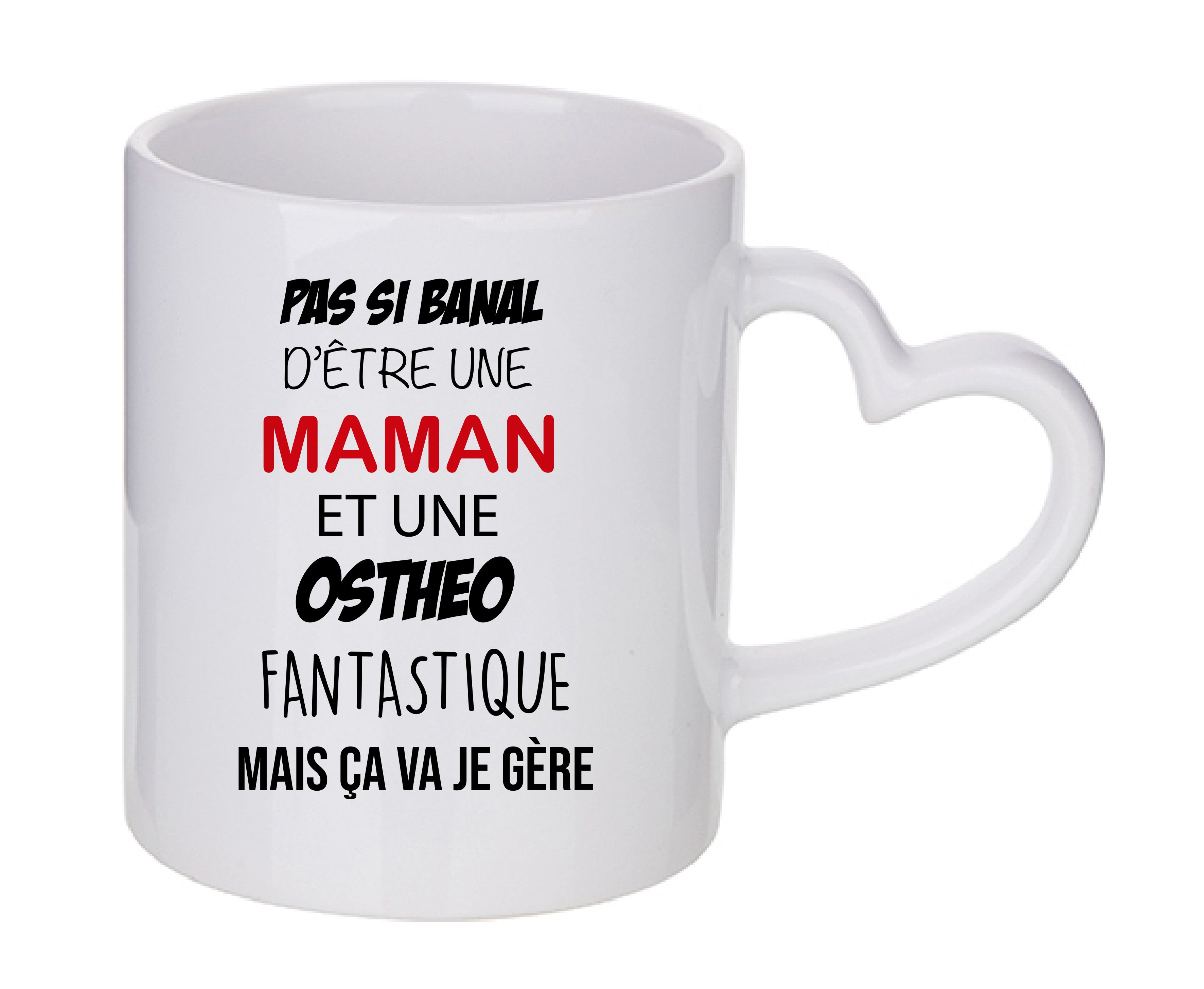 Mug coeur personnalisé Pas si banal d'être un maman et une