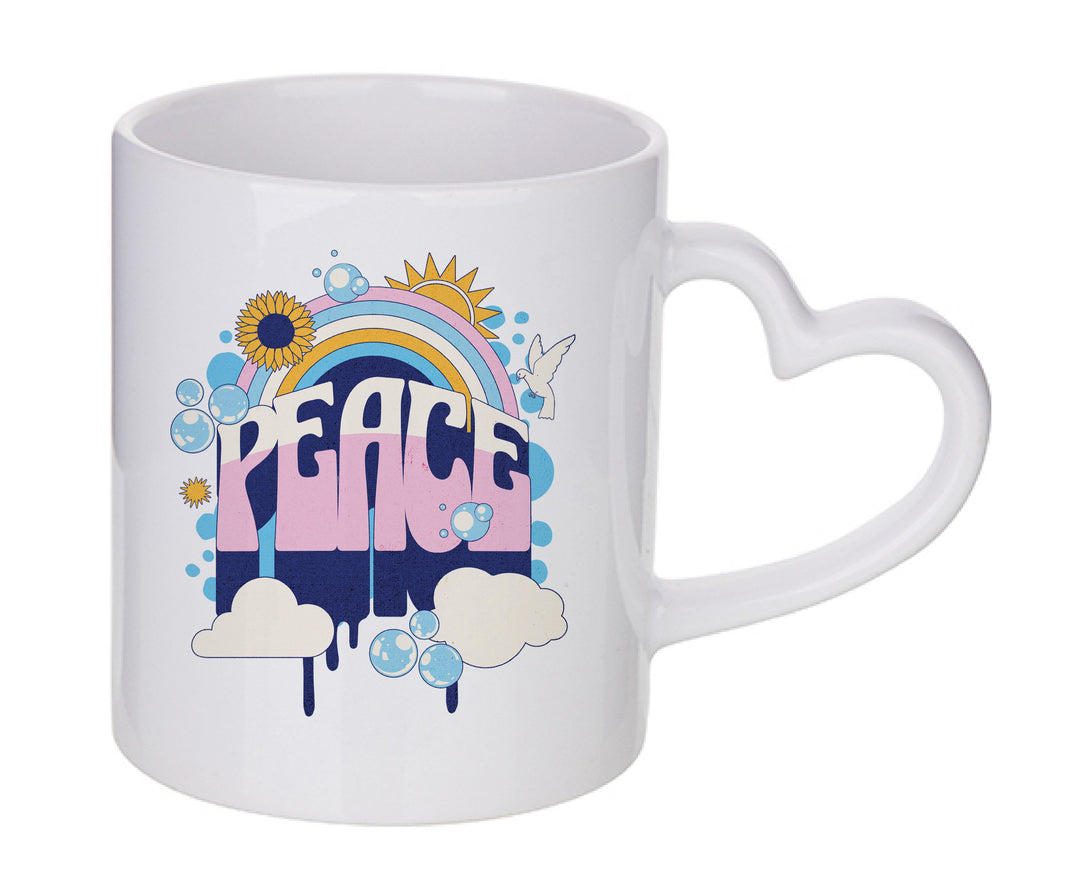 Mug coeur personnalisé Peace