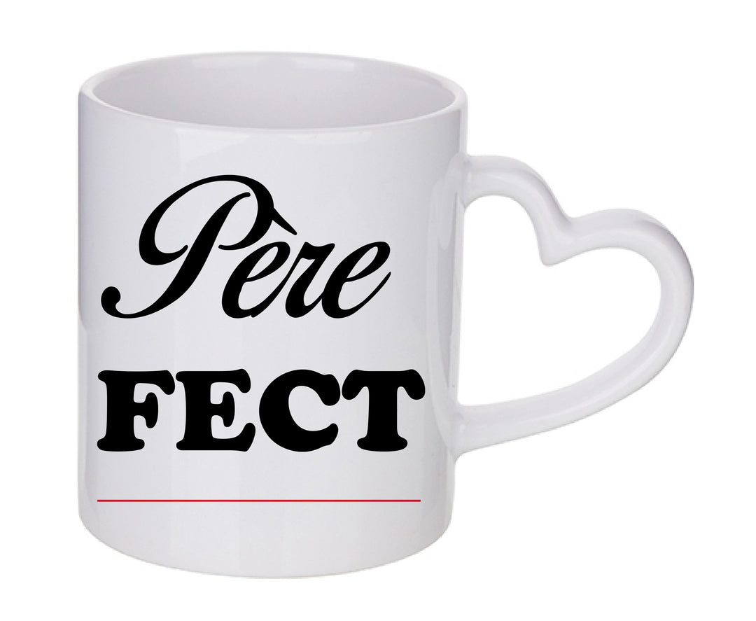 Mug coeur personnalisé Pere fect
