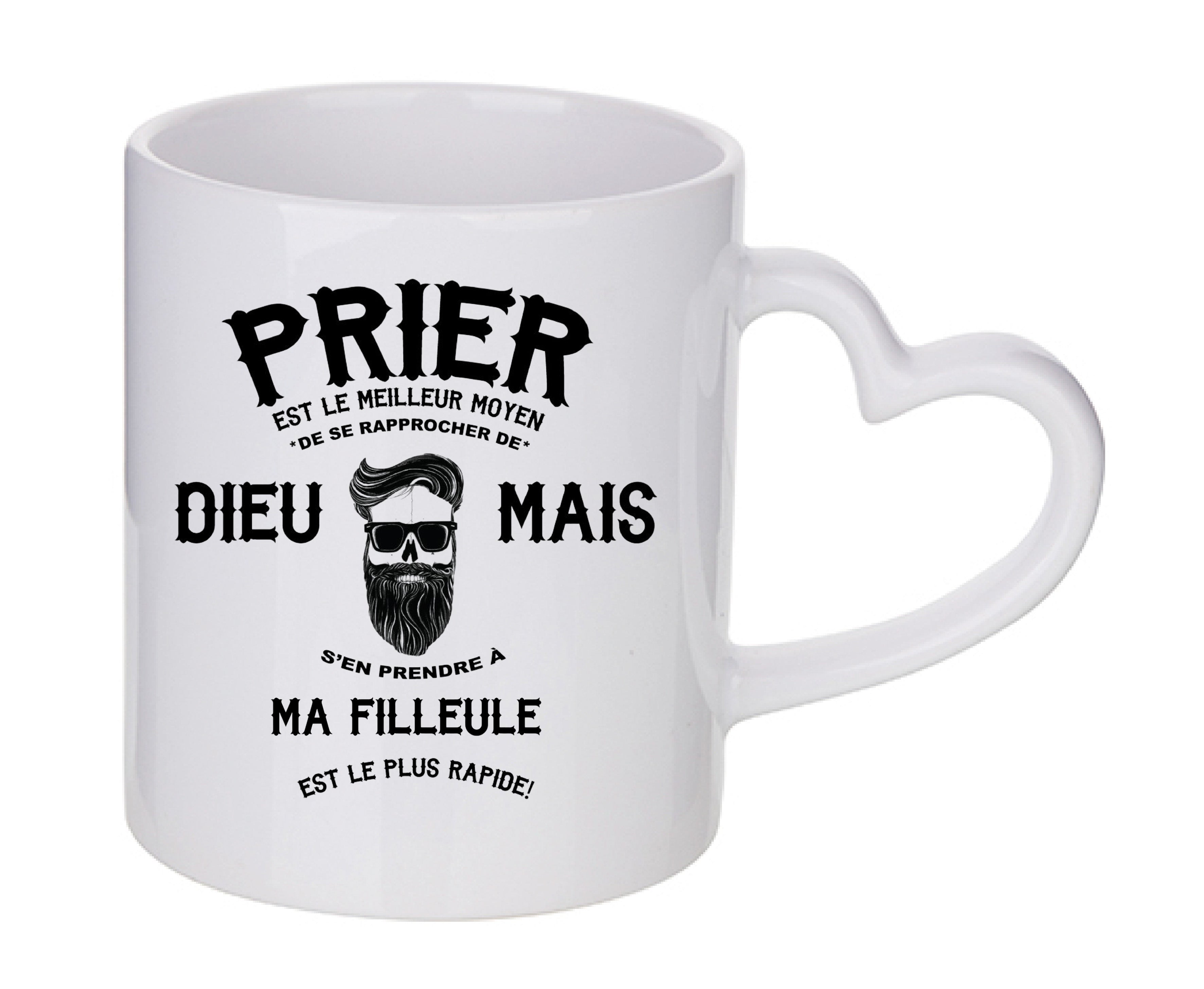 Mug coeur personnalisé Prier-est-le-meilleur-moyen