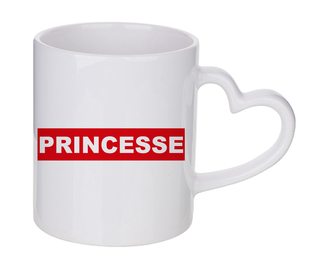 Mug coeur personnalisé Princesse