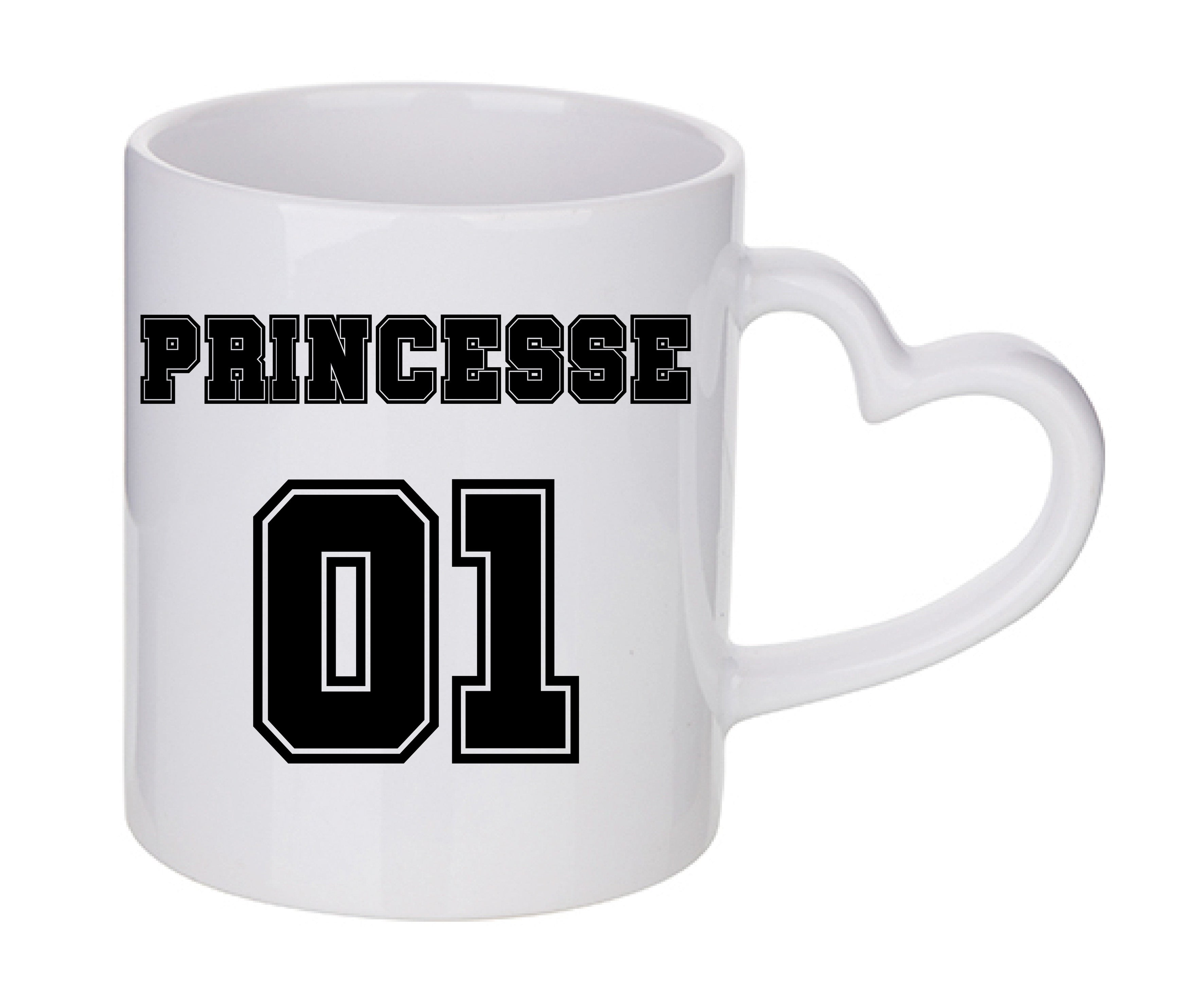 Mug coeur personnalisé Princesse 01