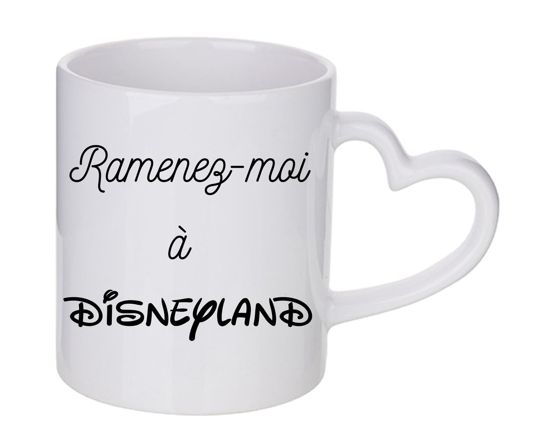 Mug coeur personnalisé Ramenez-moi a Disneyland
