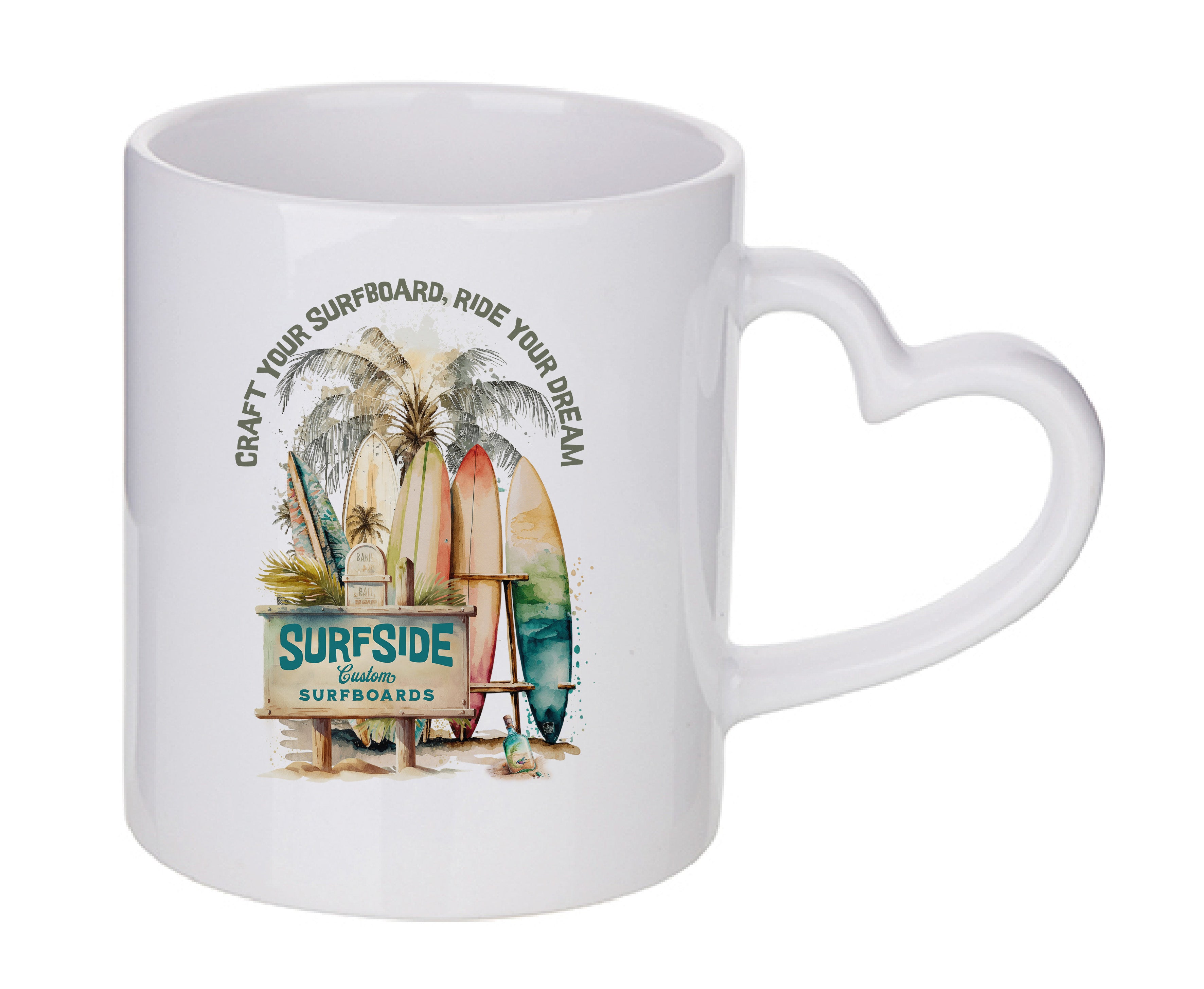 Mug coeur personnalisé Ride your dream