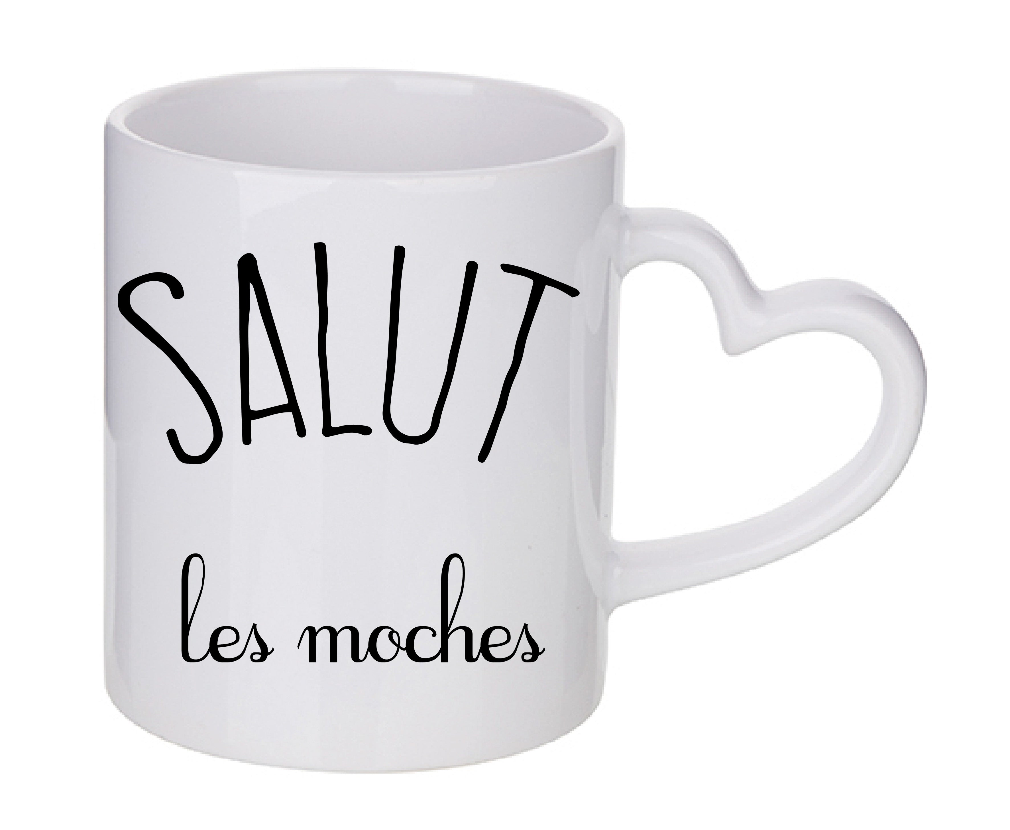 Mug coeur personnalisé Salut les moches