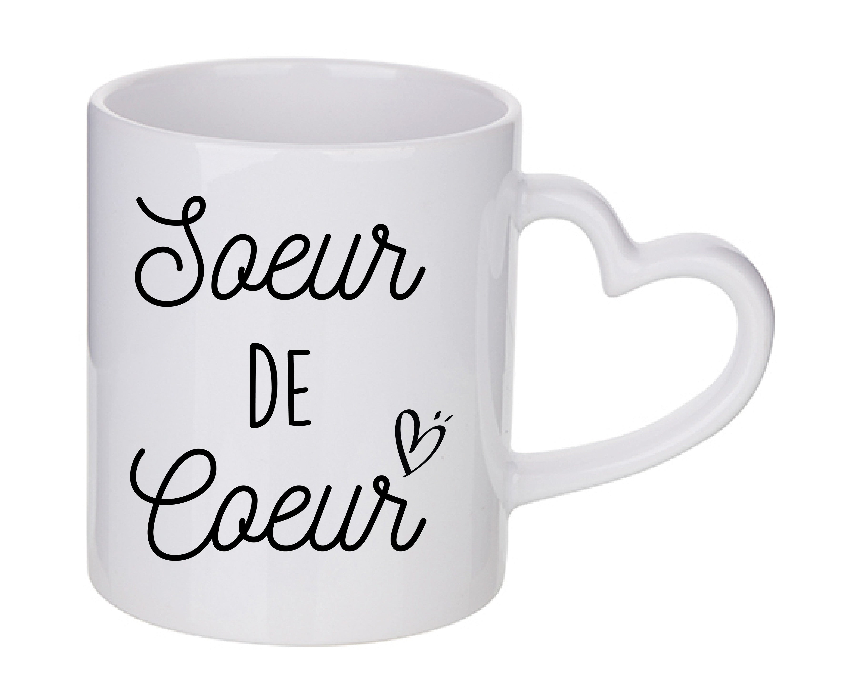 Mug coeur personnalisé Soeur de coeur
