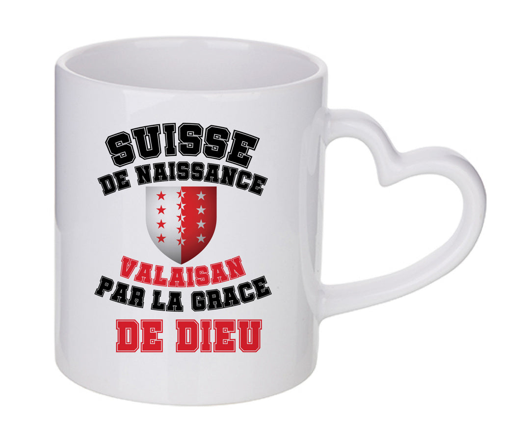 Mug coeur personnalisé Suisse-de-naissance,-Valaisan-par-la-grace-de-Dieu