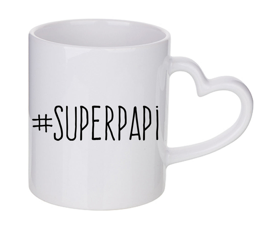 Mug coeur personnalisé Superpapi 2