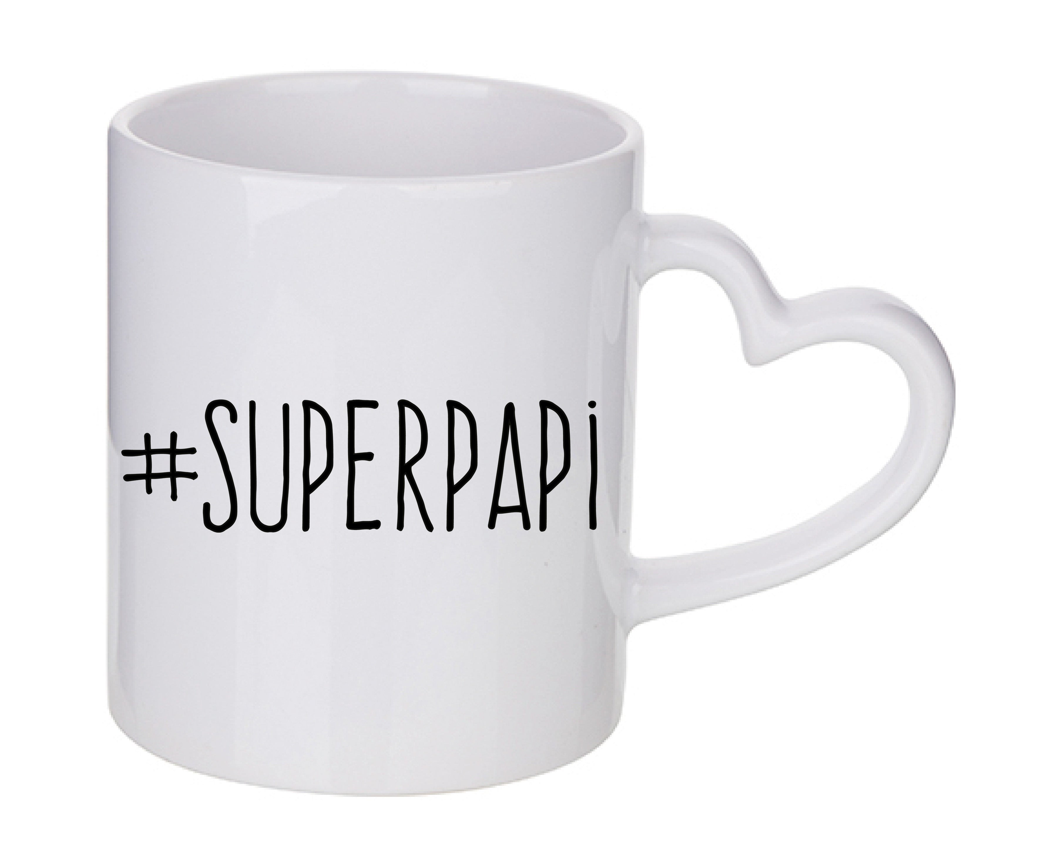 Mug coeur personnalisé Superpapi 2