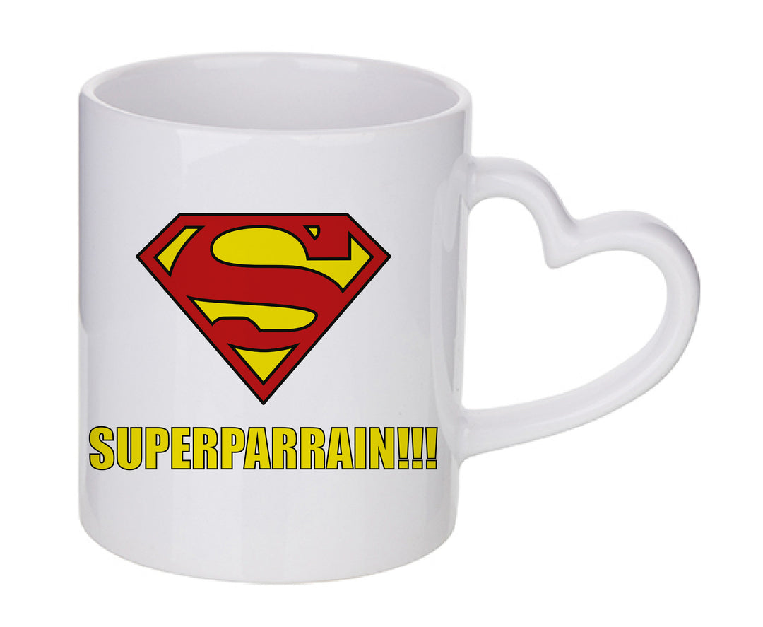 Mug coeur personnalisé Superparrain 2