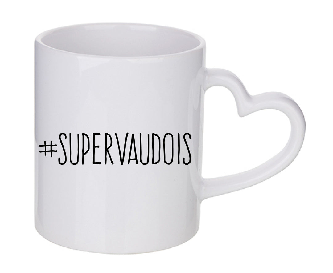 Mug coeur personnalisé Supervaudois