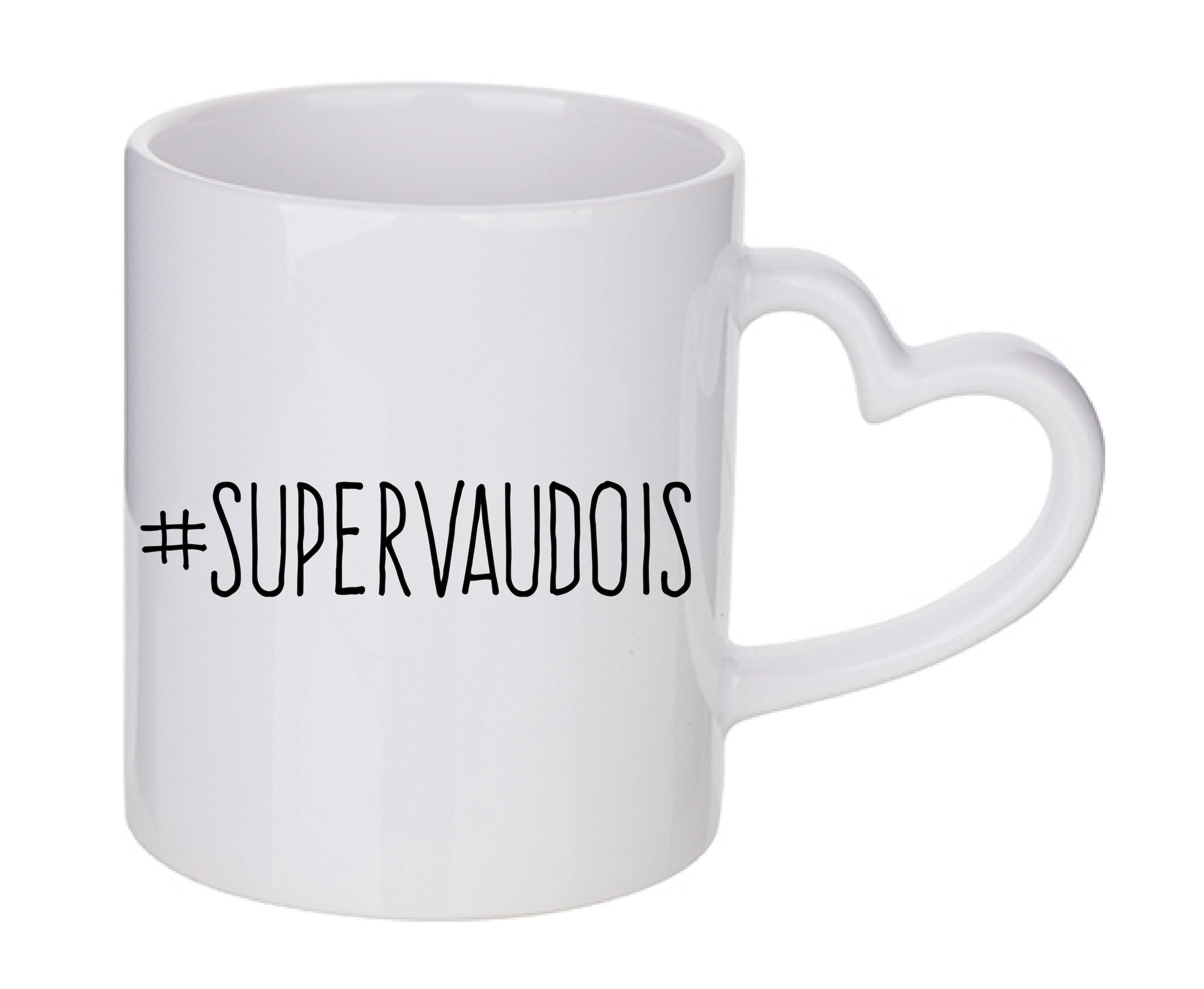 Mug coeur personnalisé Supervaudois