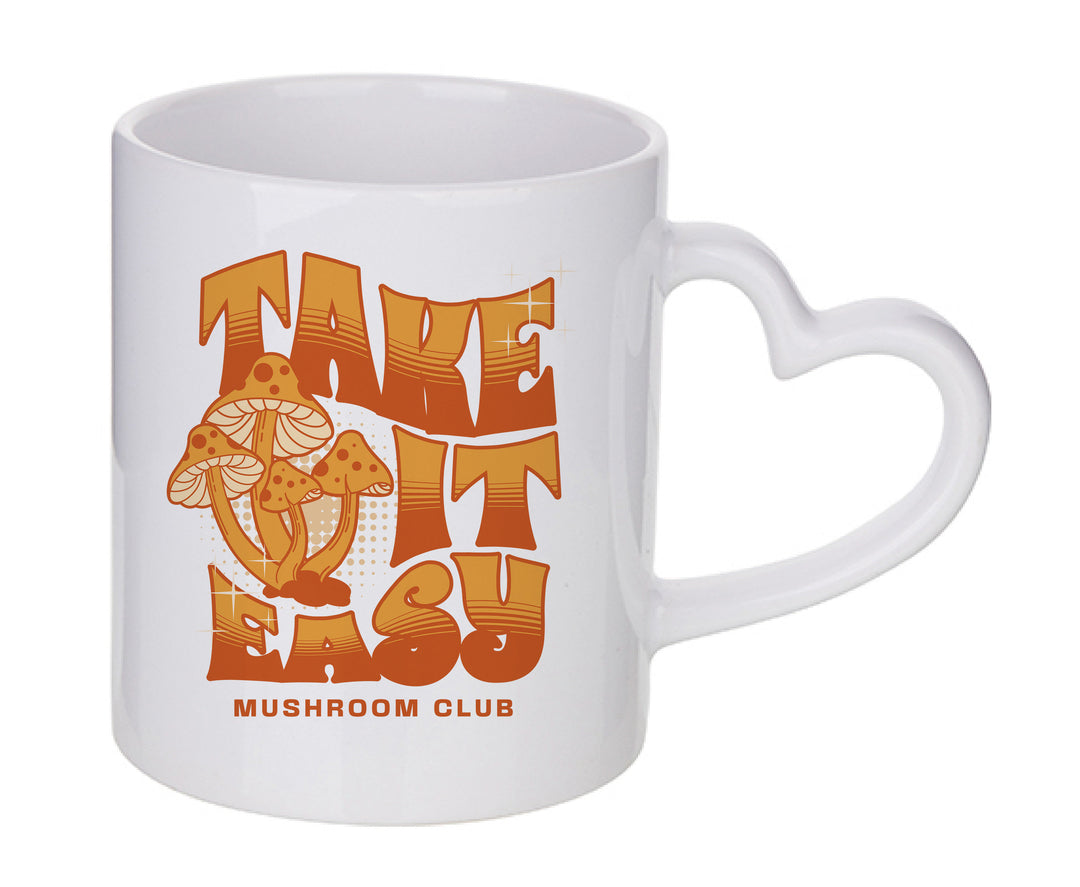 Mug coeur personnalisé Take it easy