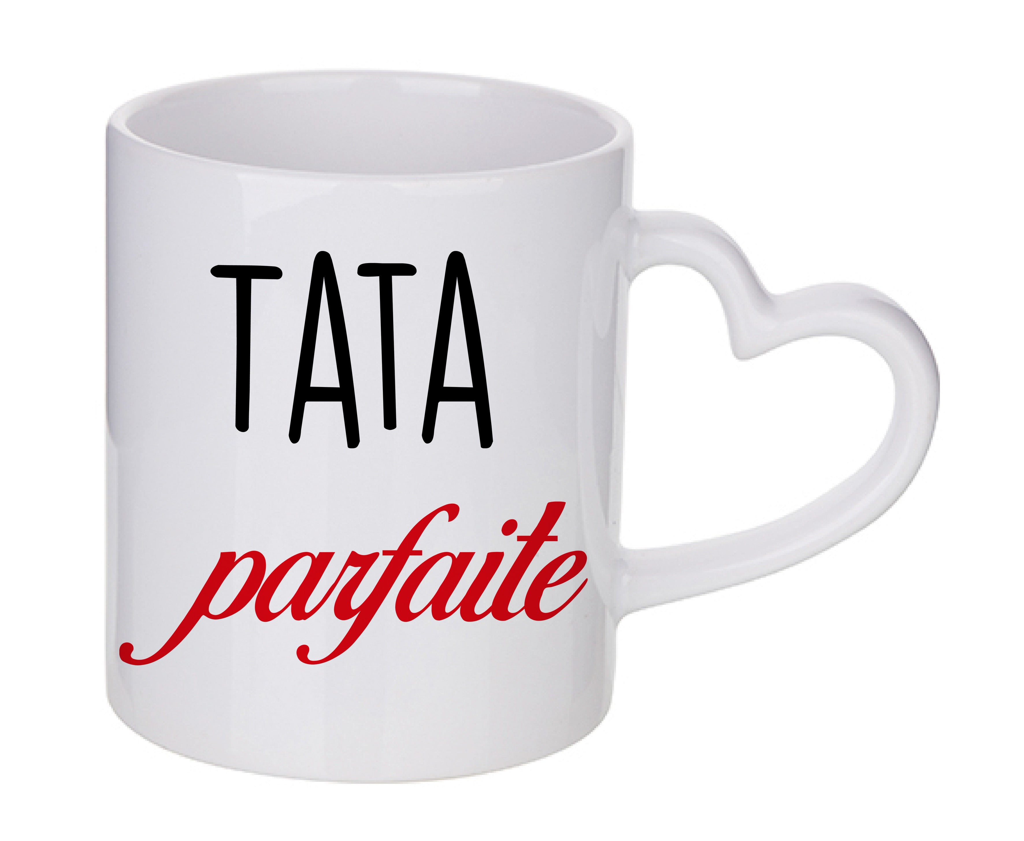 Mug coeur personnalisé Tata parfaite