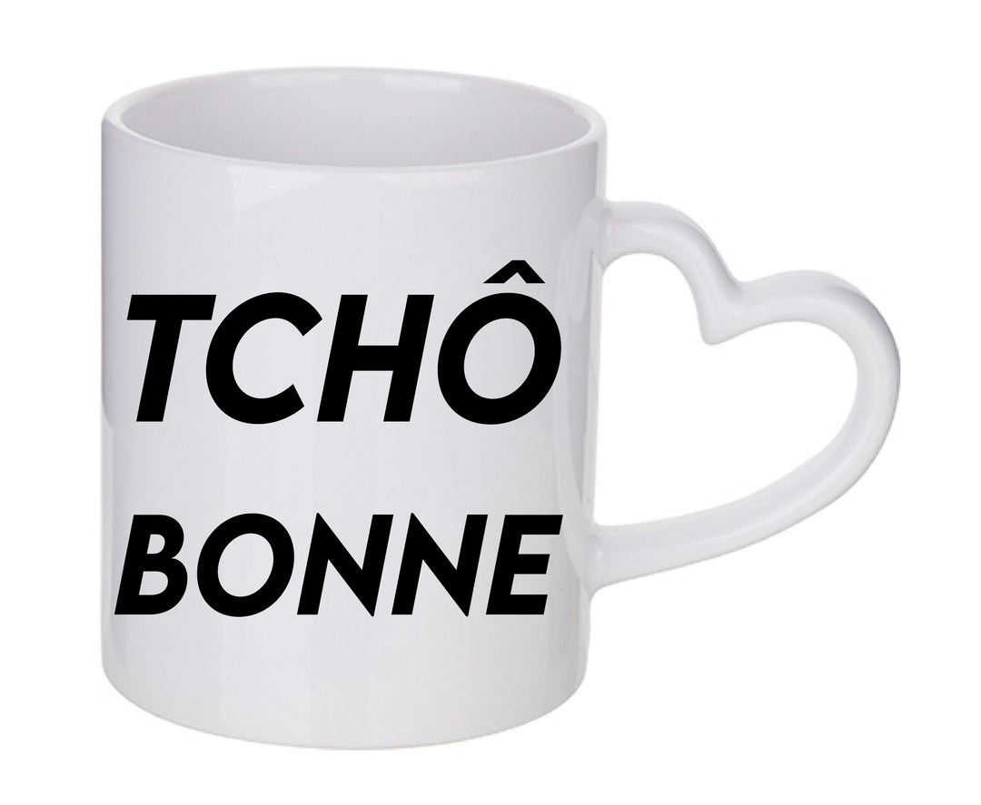Mug coeur personnalisé Tcho bonne