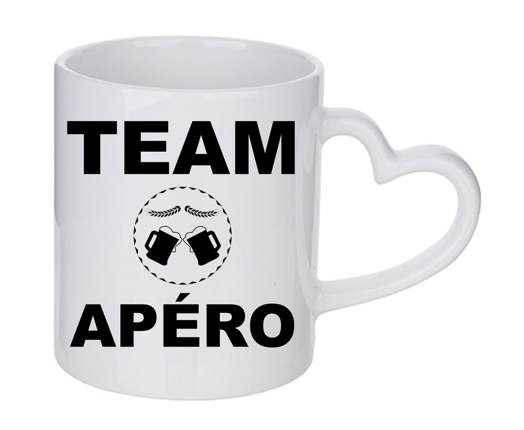 Mug coeur personnalisé Team apero