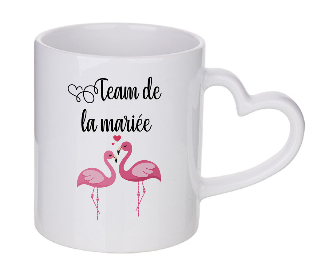 Mug coeur personnalisé Team de la mariee 2