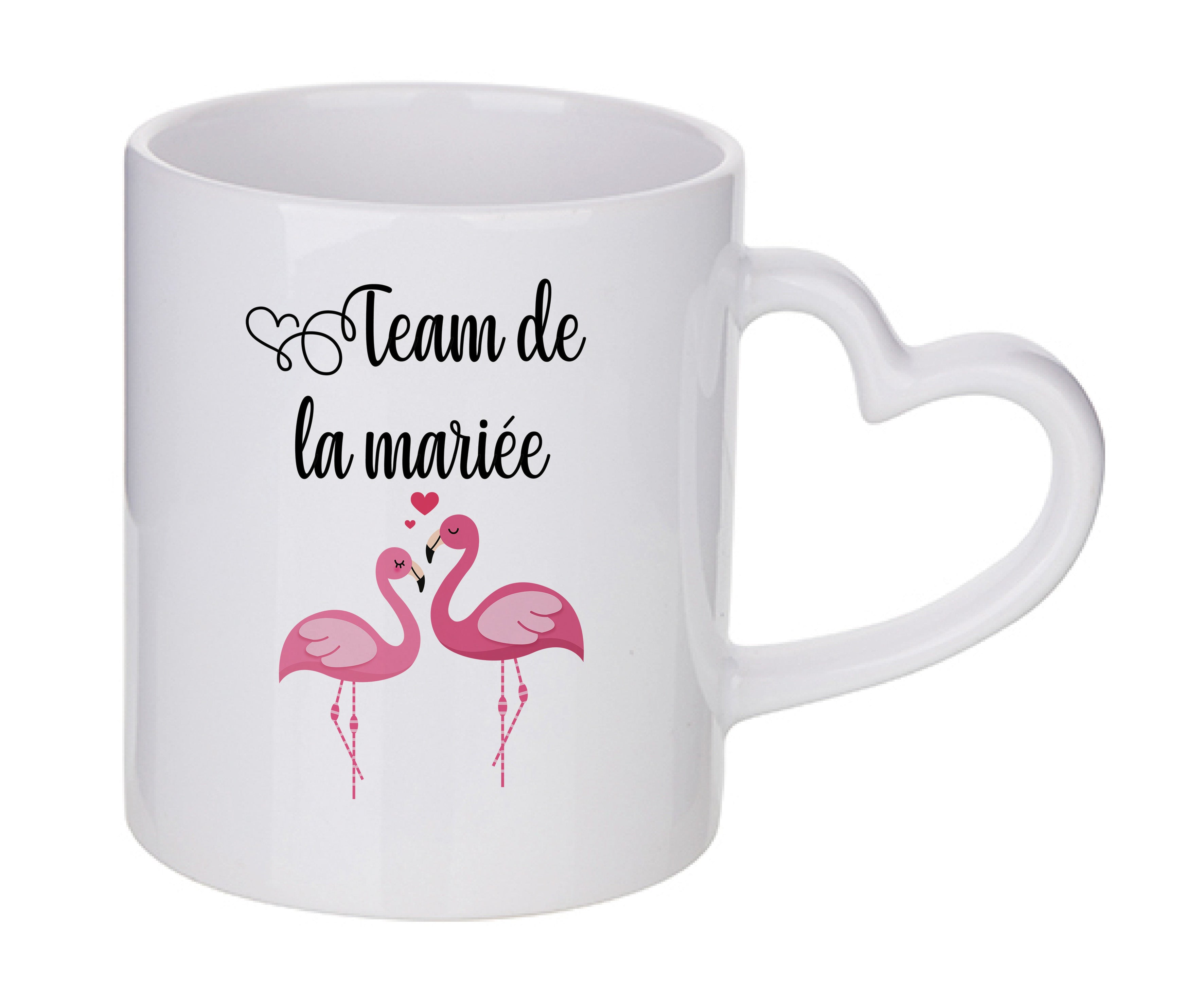 Mug coeur personnalisé Team de la mariee 2