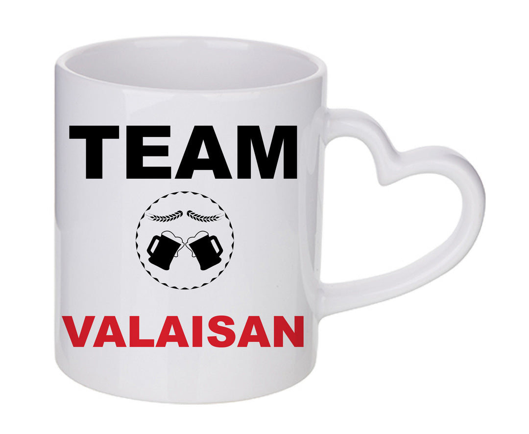Mug coeur personnalisé Team valaisan