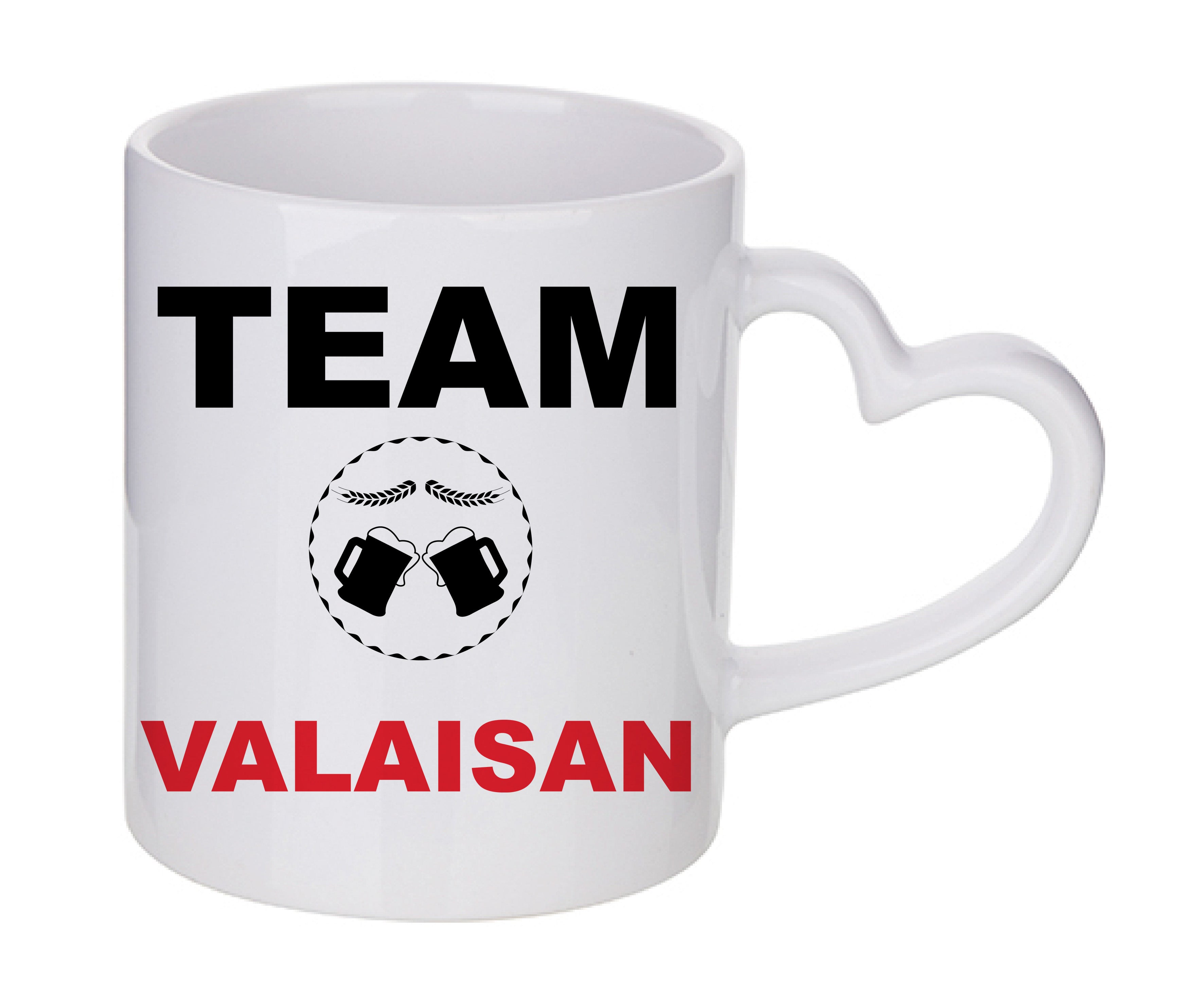 Mug coeur personnalisé Team valaisan