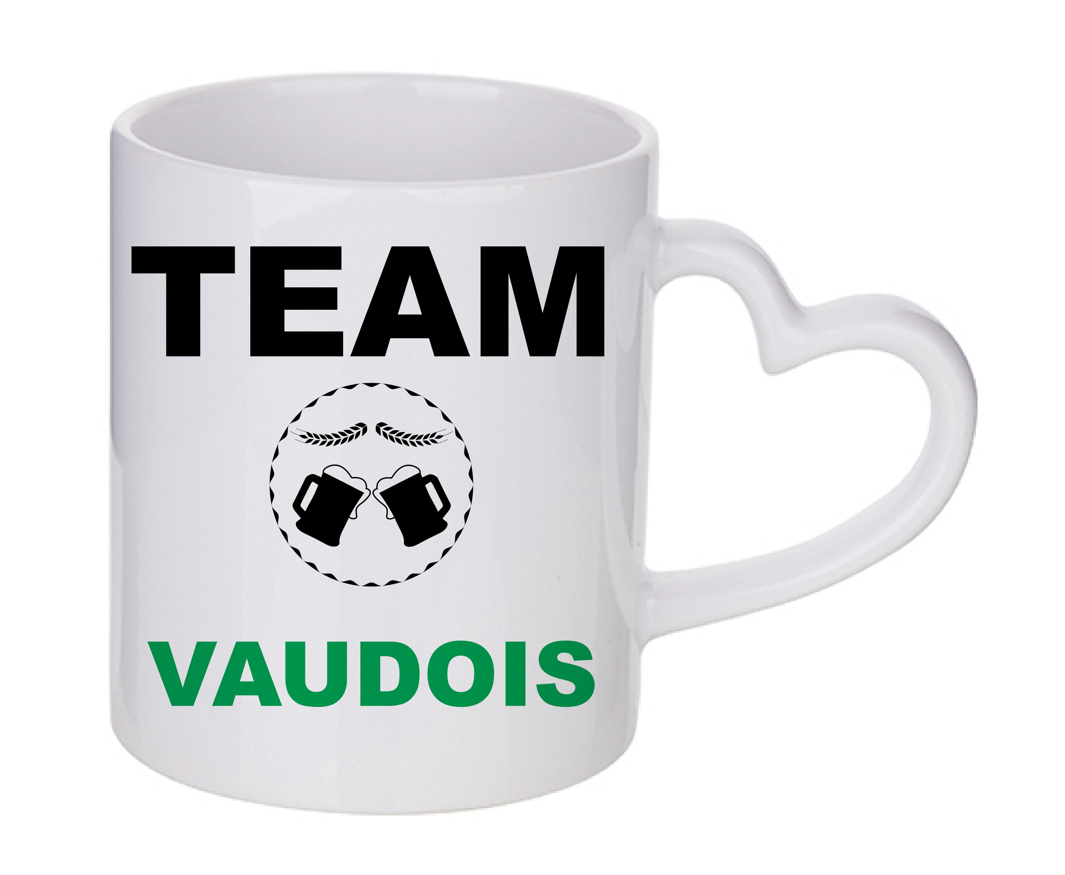 Mug coeur personnalisé Team vaudois