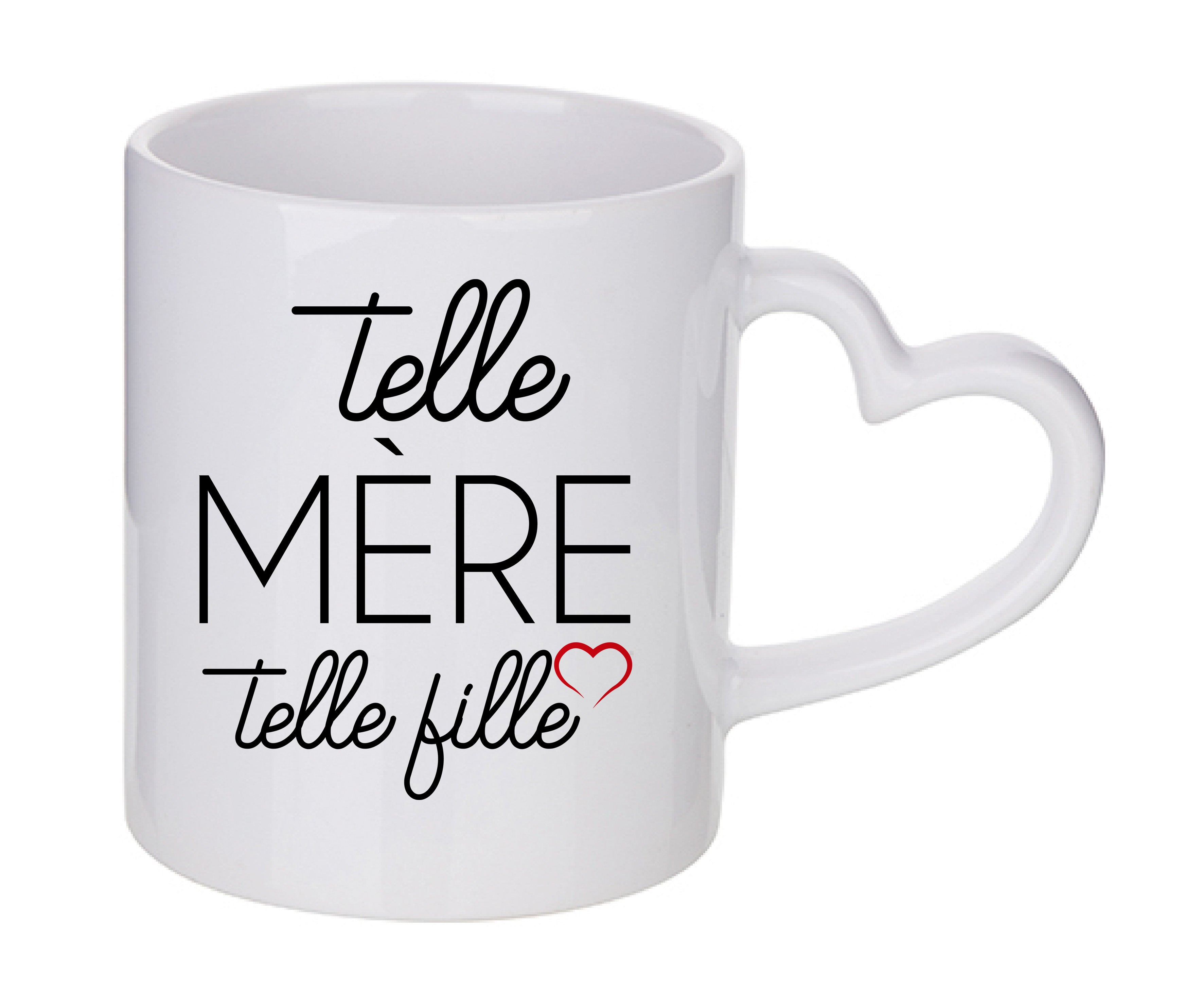 Mug coeur personnalisé Telle mere telle fille