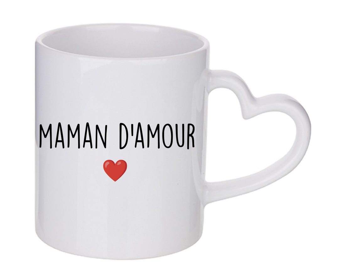 Mug coeur personnalisé Texte et coeur