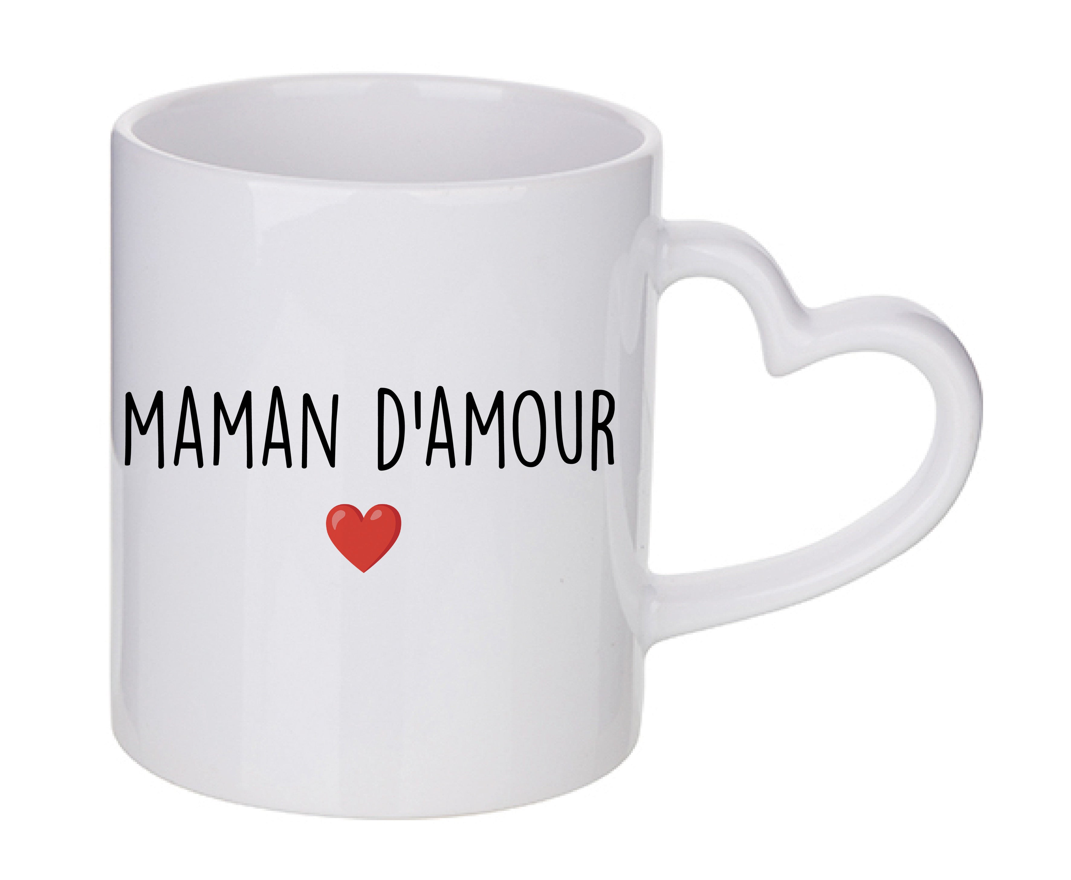 Mug coeur personnalisé Texte et coeur
