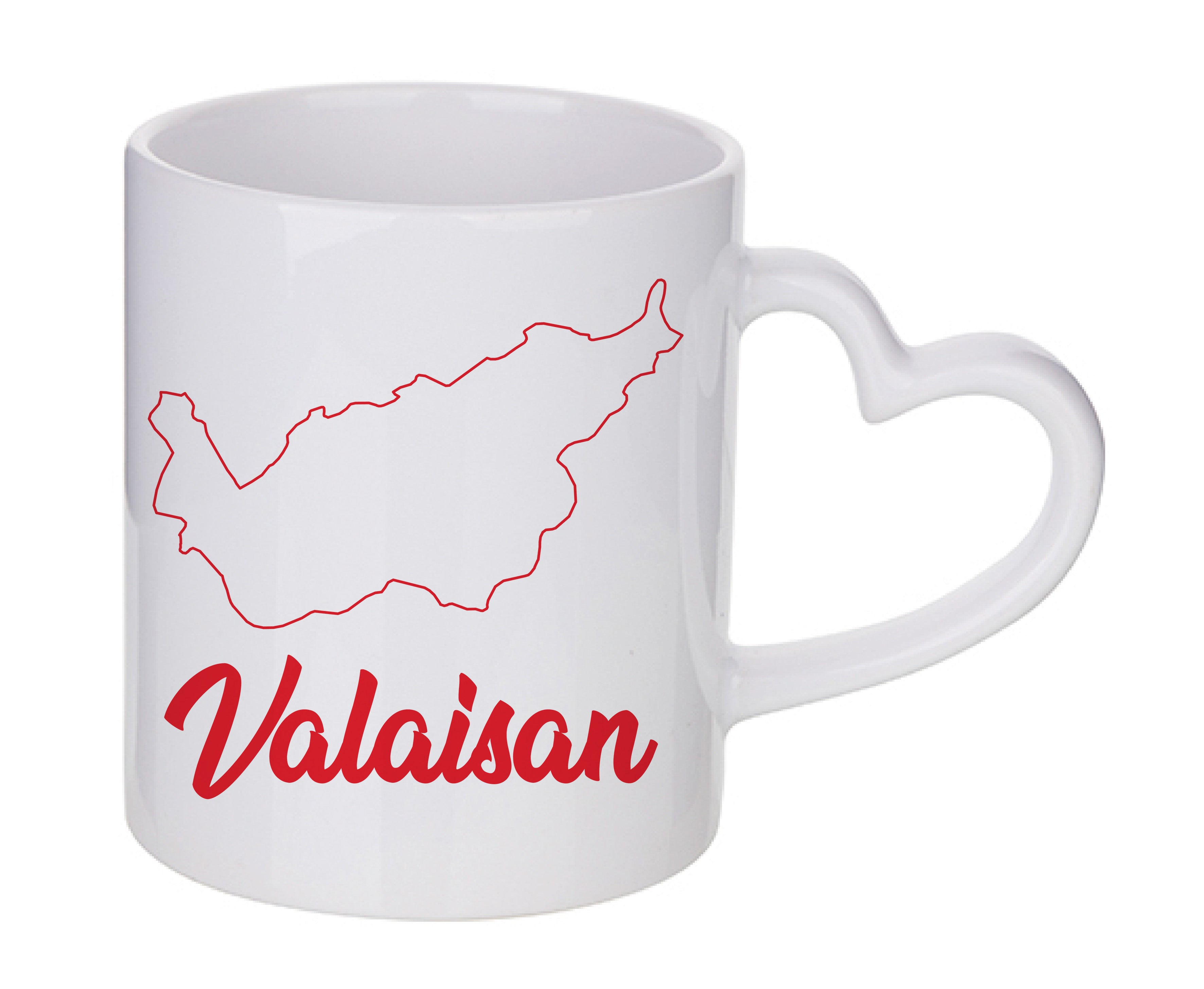 Mug coeur personnalisé Valaisan