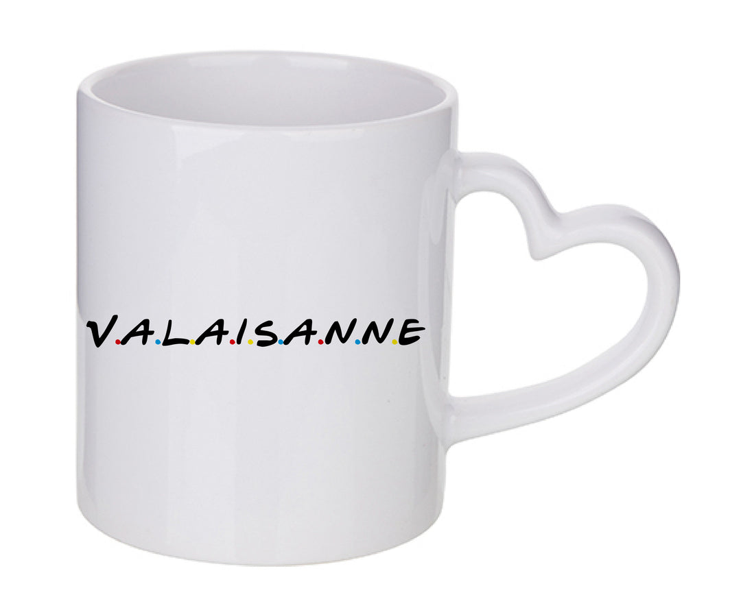 Mug coeur personnalisé Valaisanne