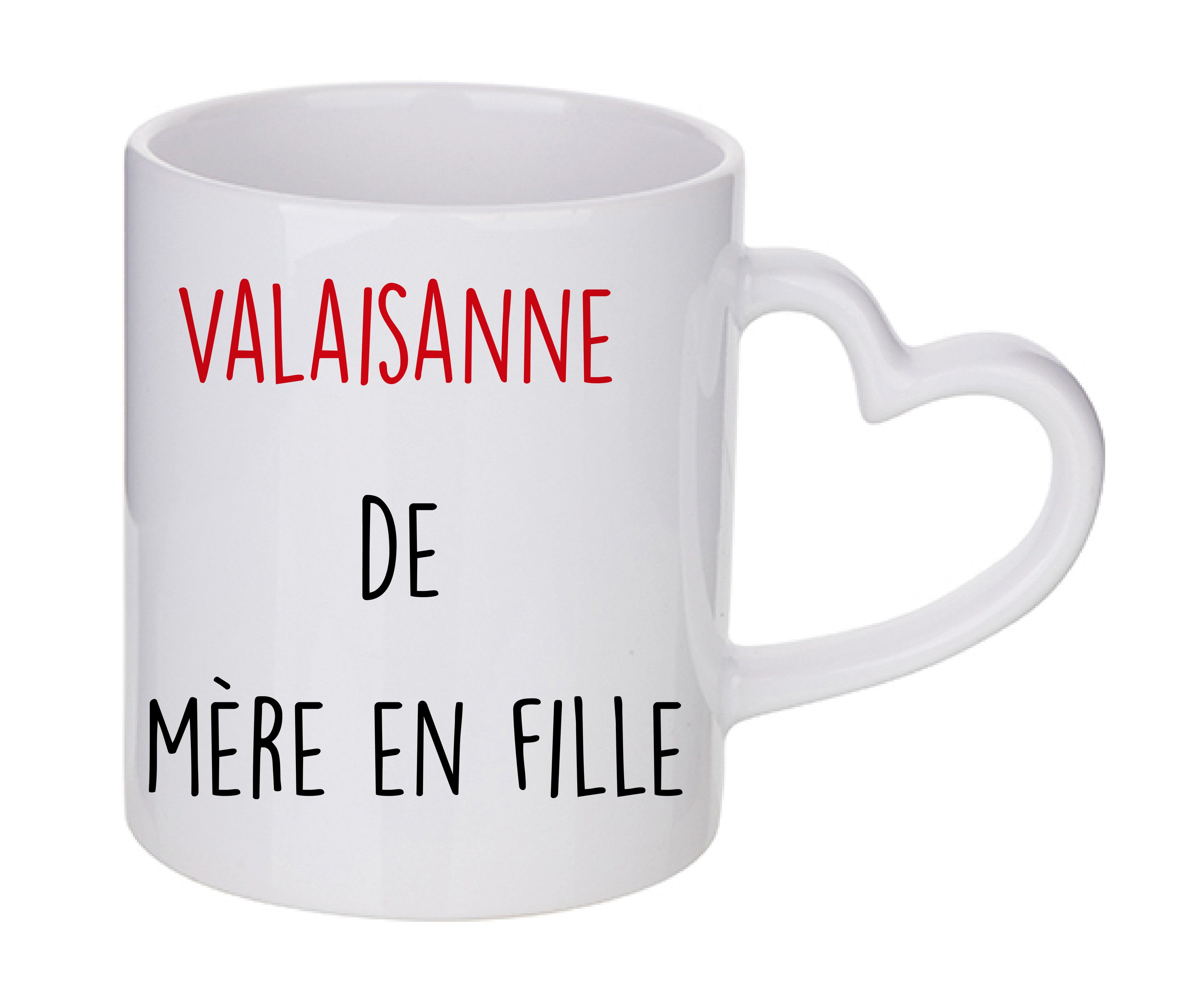 Mug coeur personnalisé Valaisanne de mère en fille